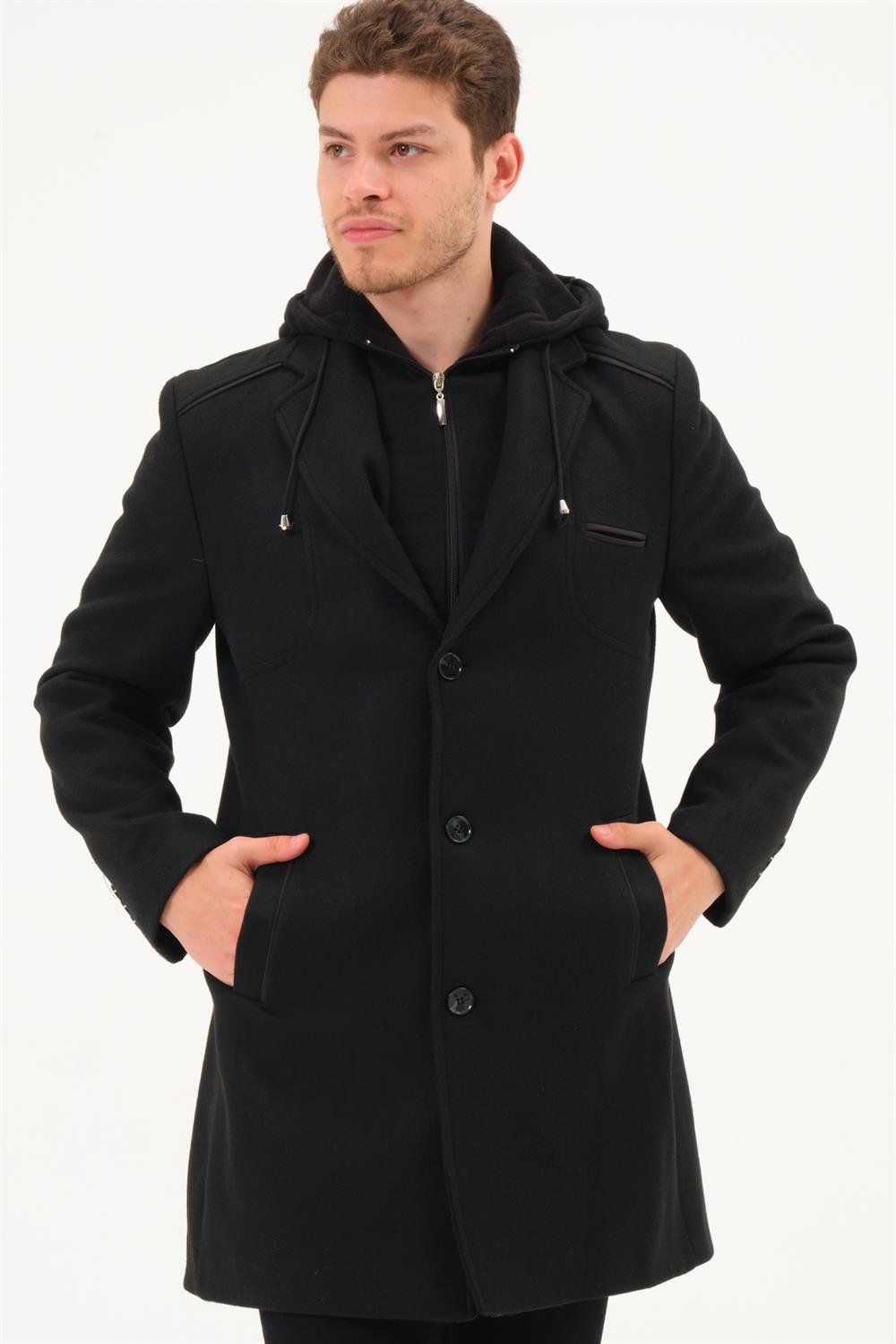 PLT8371 DEWBRRY MEN&#039;S COAT-DARK BLACK