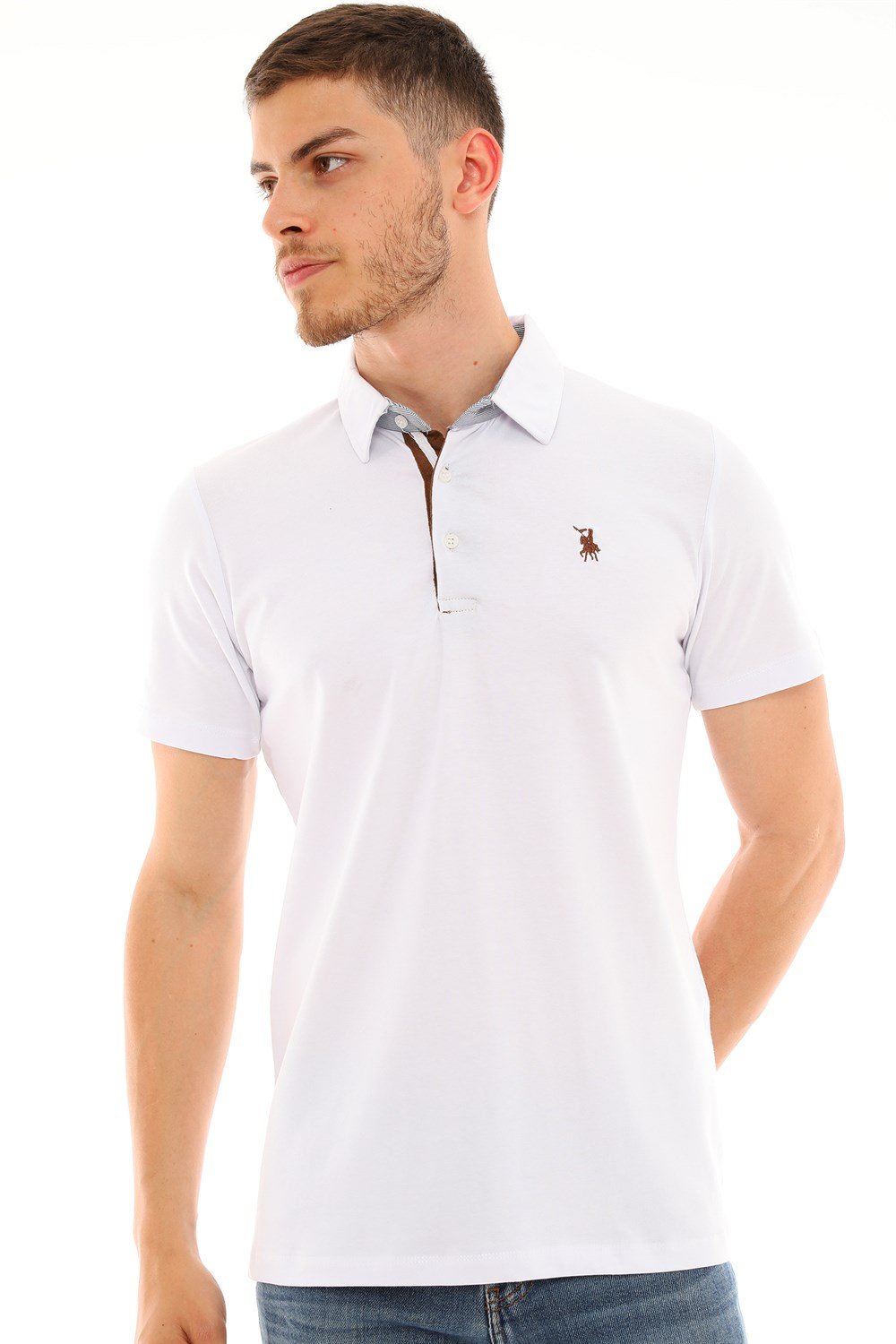 Tricou polo de barbati, dewberry