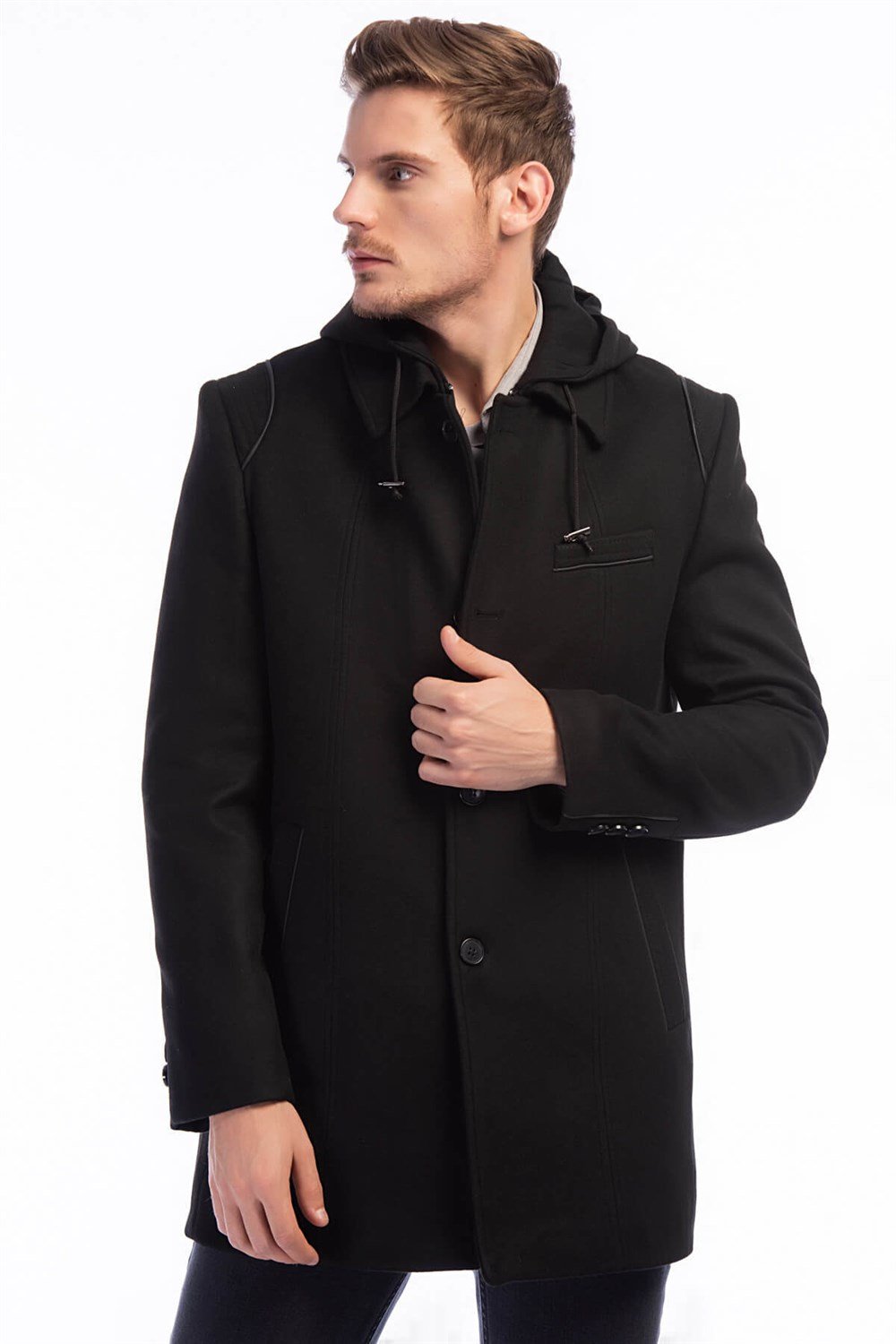 PLT8335 DEWBERRY MEN&#039;S COAT-BLACK