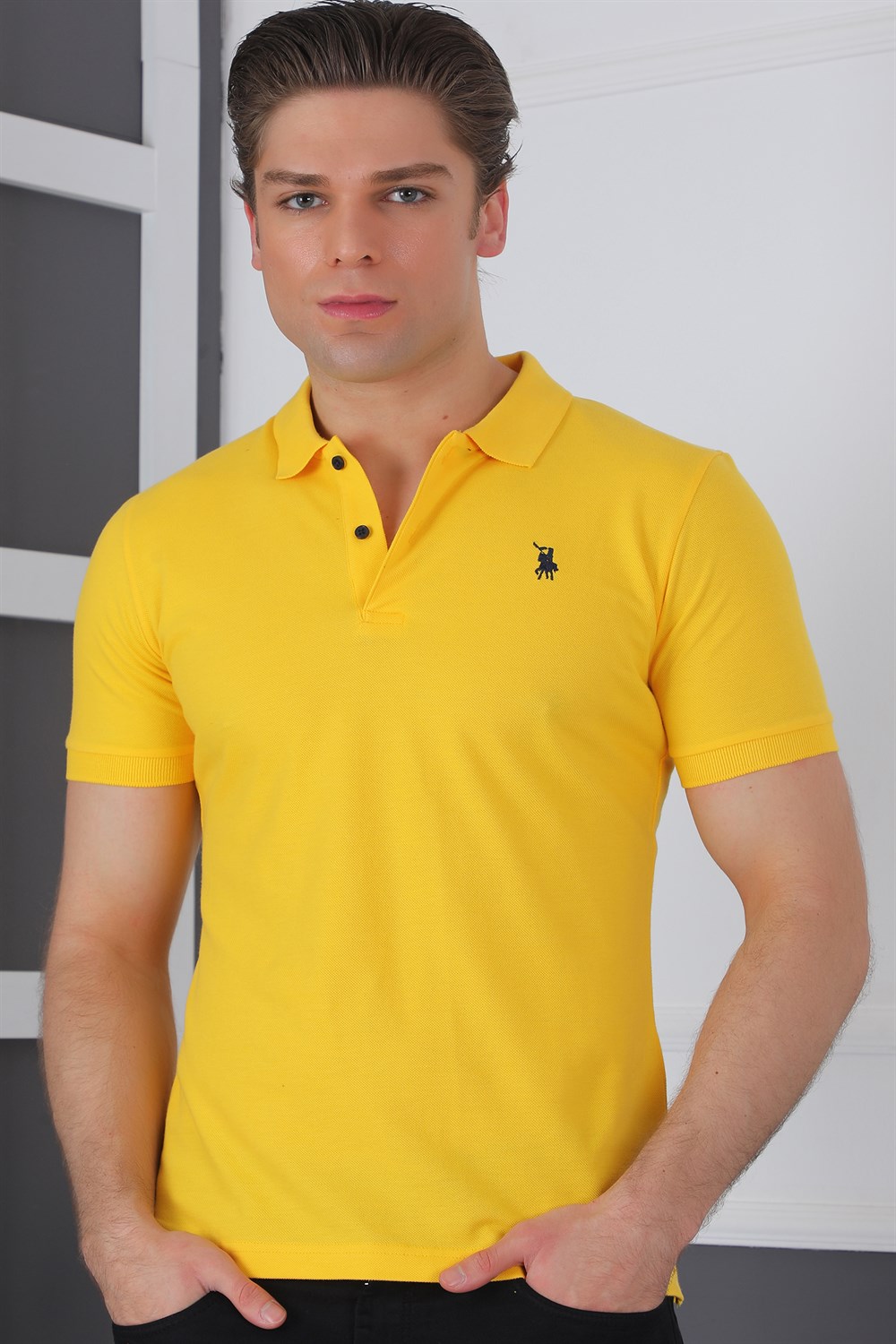Tricou polo de barbati, dewberry