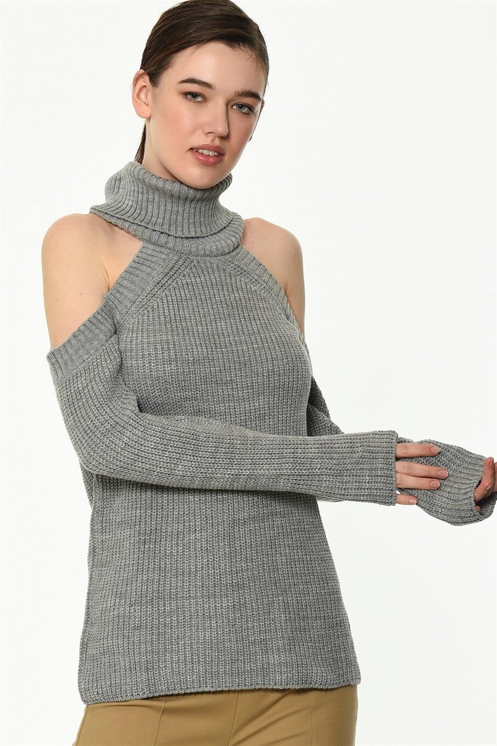 Z0019 DEWBERY WOMEN'S SWEATER-GRAY
