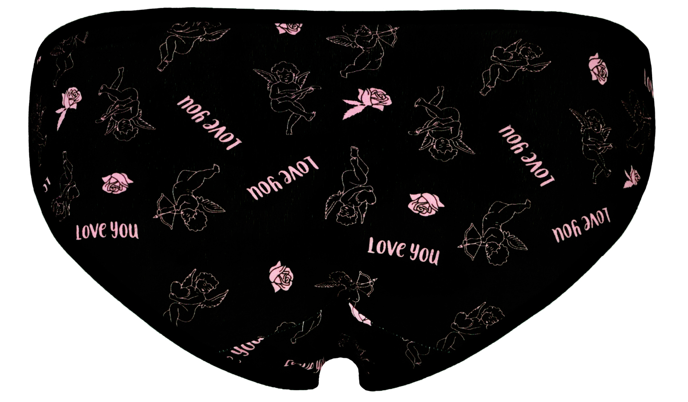 Women's panties Frogies Black Pink Rose