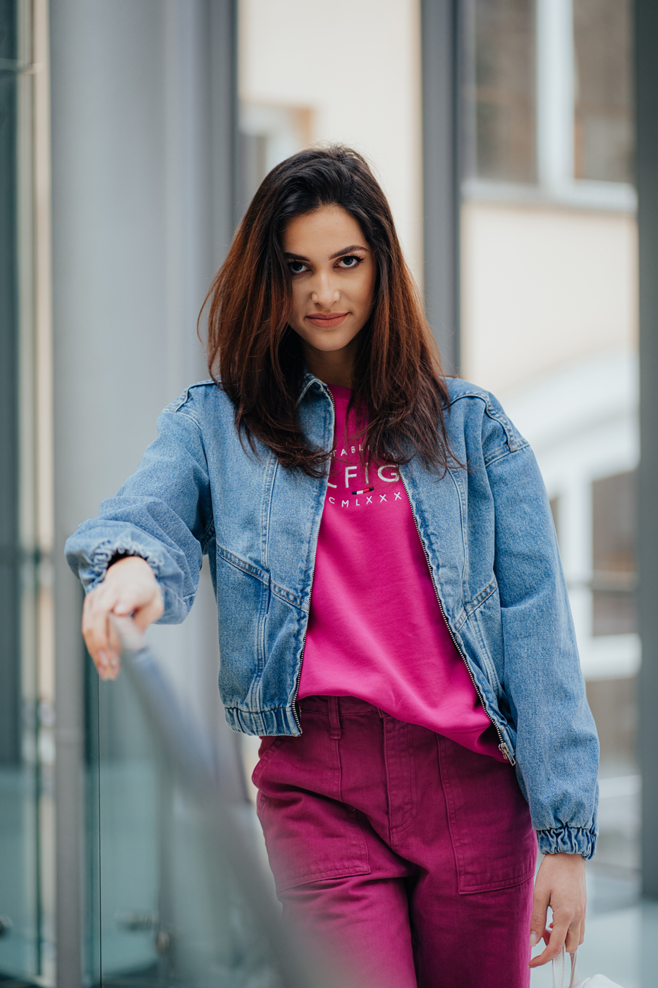 Jachetă denim Trendyol Blue Bomber
