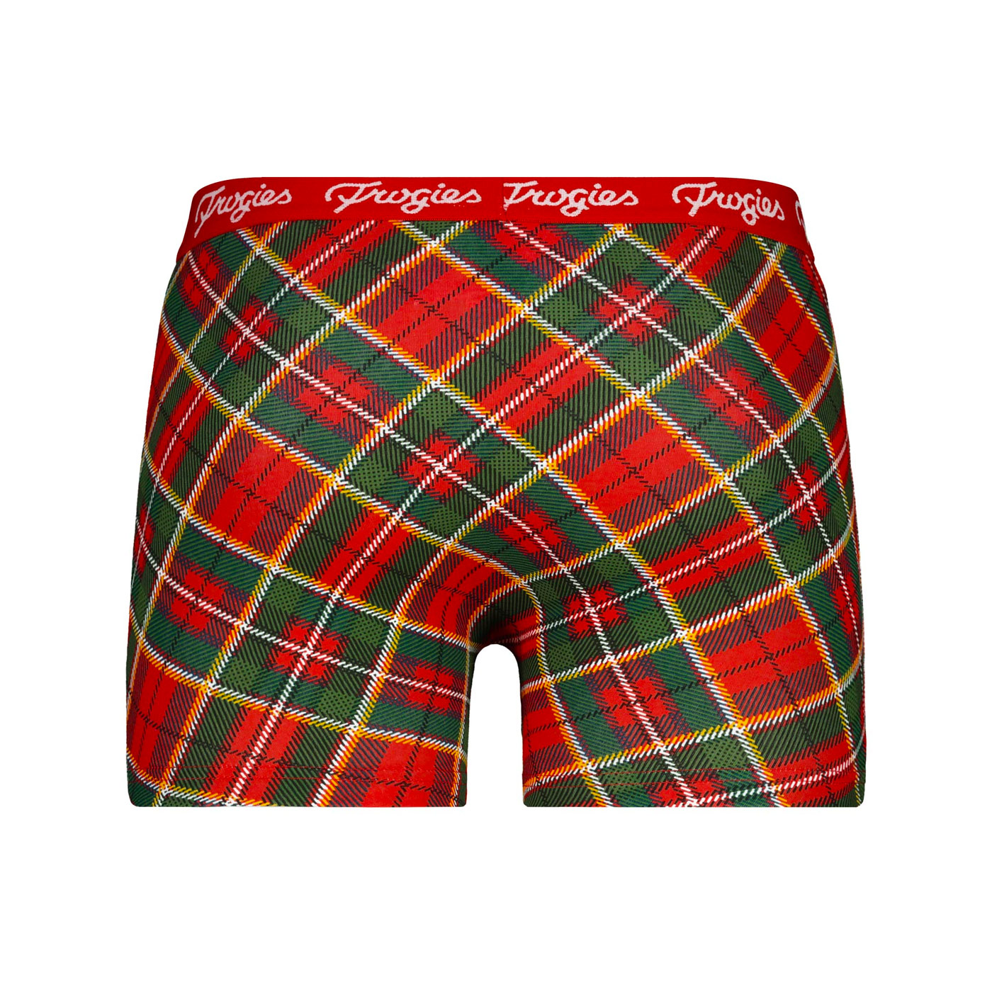 Boxeri bărbați Tartan Frogies Crăciun