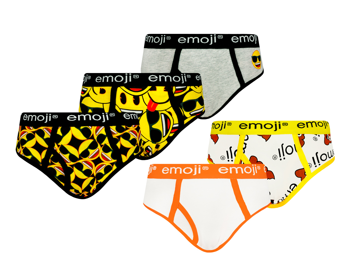 Levně Chlapecké slipy Emoji 5 Pack - Frogies