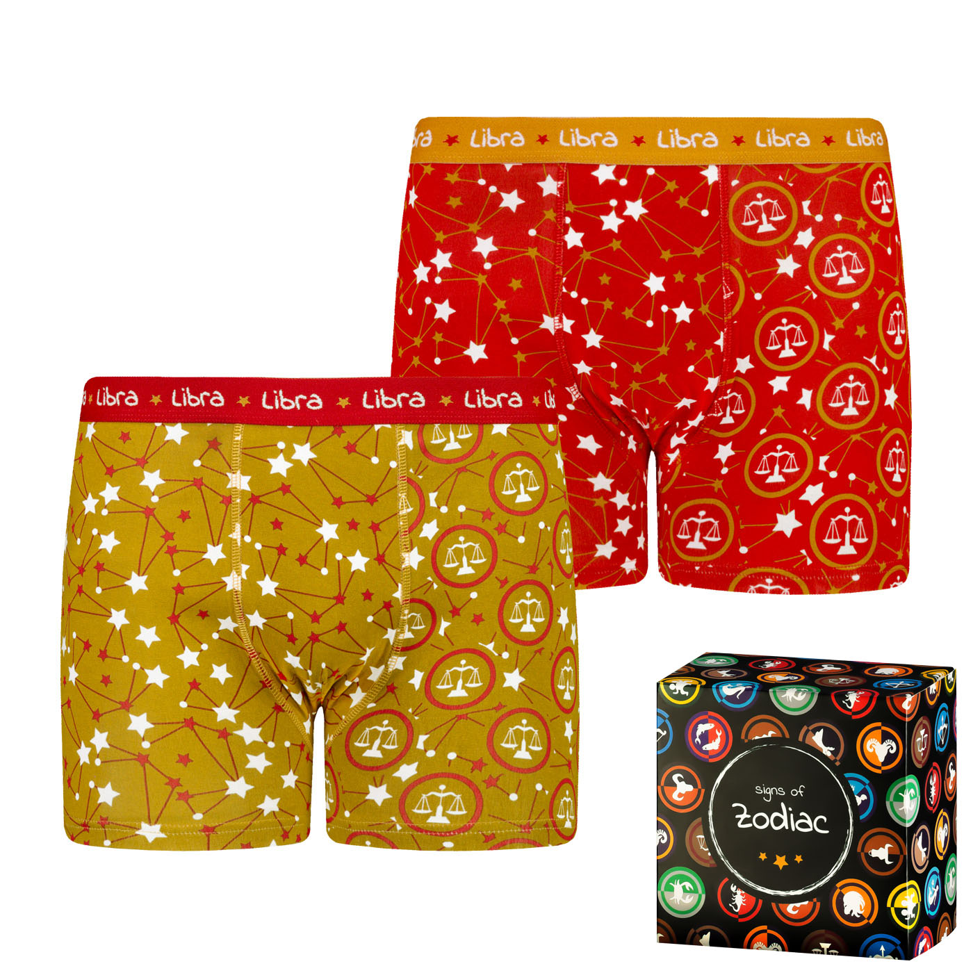 Men's boxers Frogies Zodiac Waage 2P Gift box