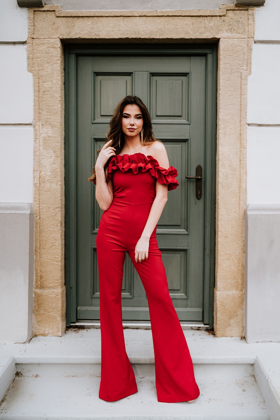 Trendyol Red Woven Overalls