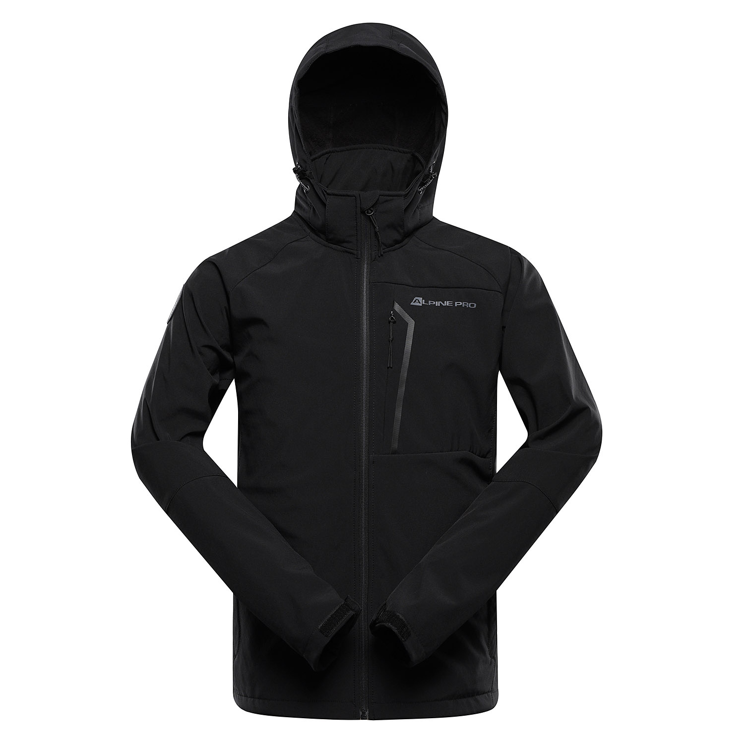 Men's softshell jacket ALPINE PRO HOOR black