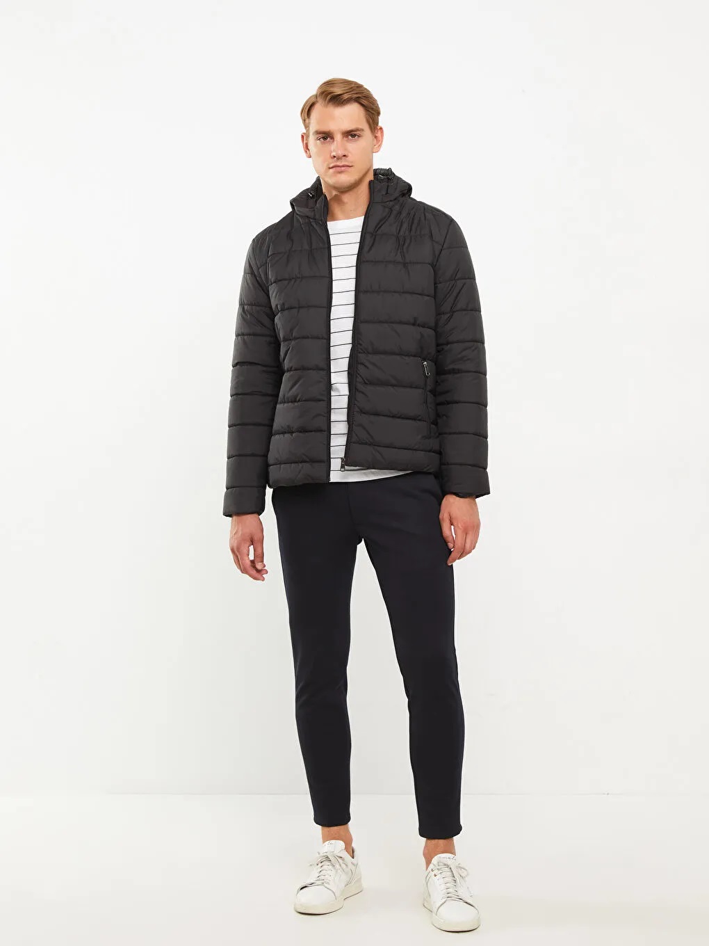 LC Waikiki Standard Mold Hooded Men&#039;s Puffer Coat