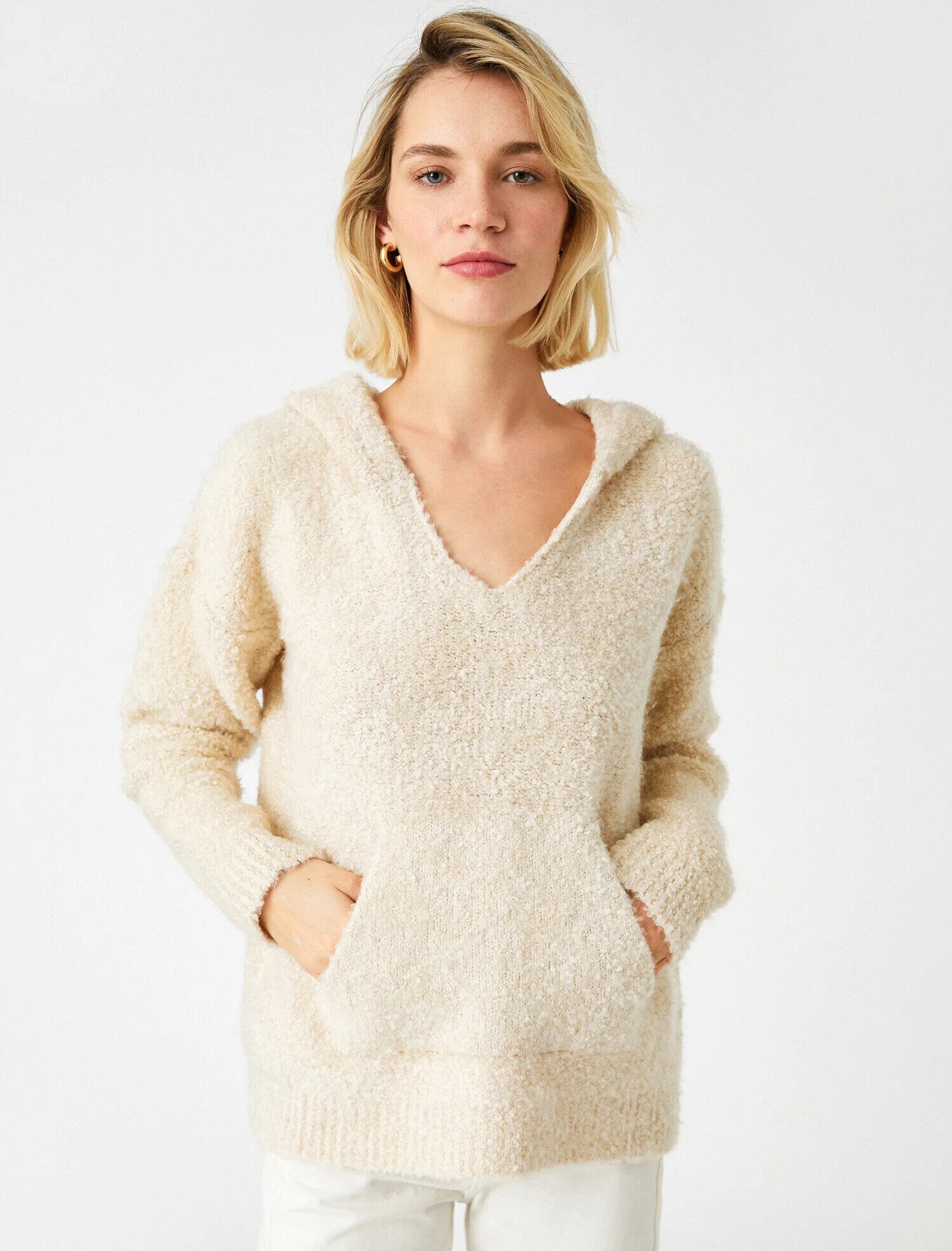 Levně Koton Sweater - Beige - Relaxed fit