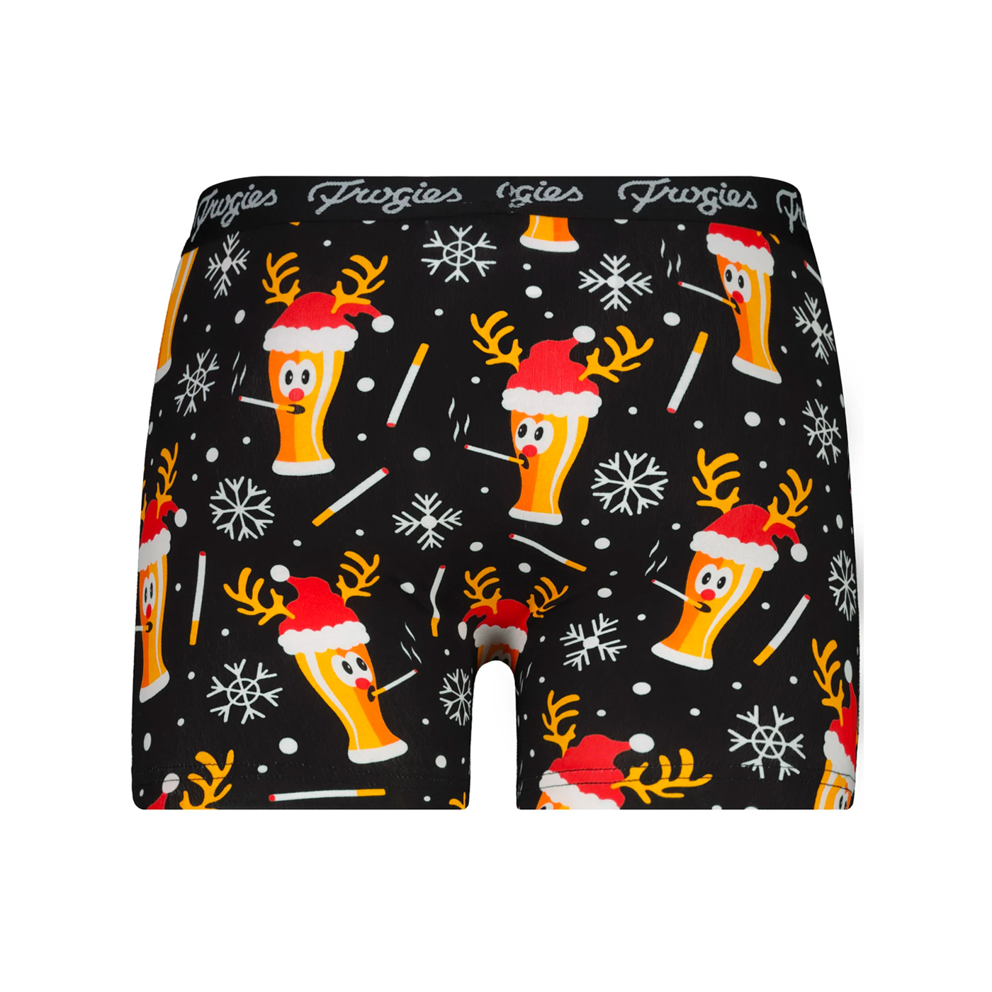 Boxeri bărbați Fumează bere neagră Broaște Crăciun