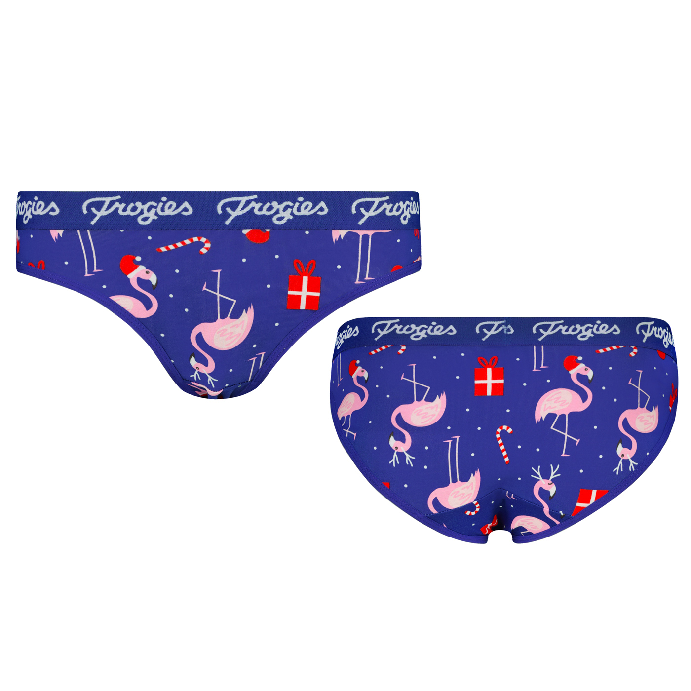 Women&#039;s panties Flamingo Christmas - Frogies