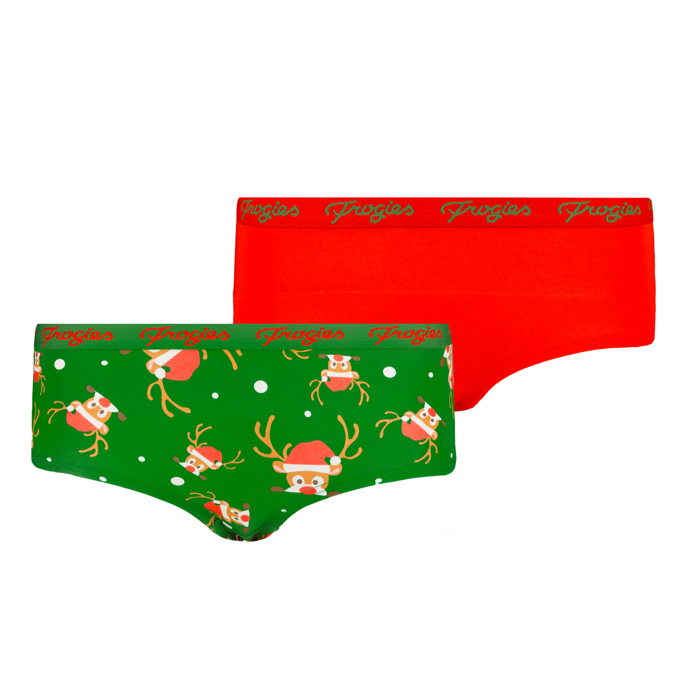 Women's Panties Deer 2P Frogies Christmas