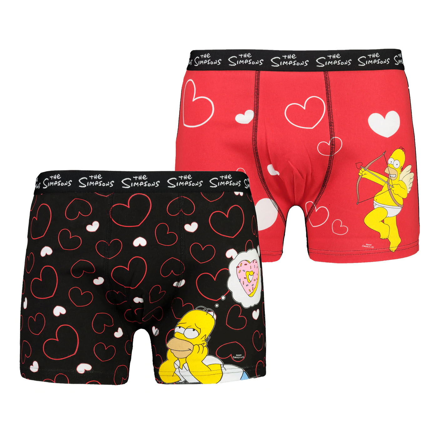 Pantaloni scurți boxeri pentru bărbați The Simpsons Love 2P Cutie cadou - Frogies