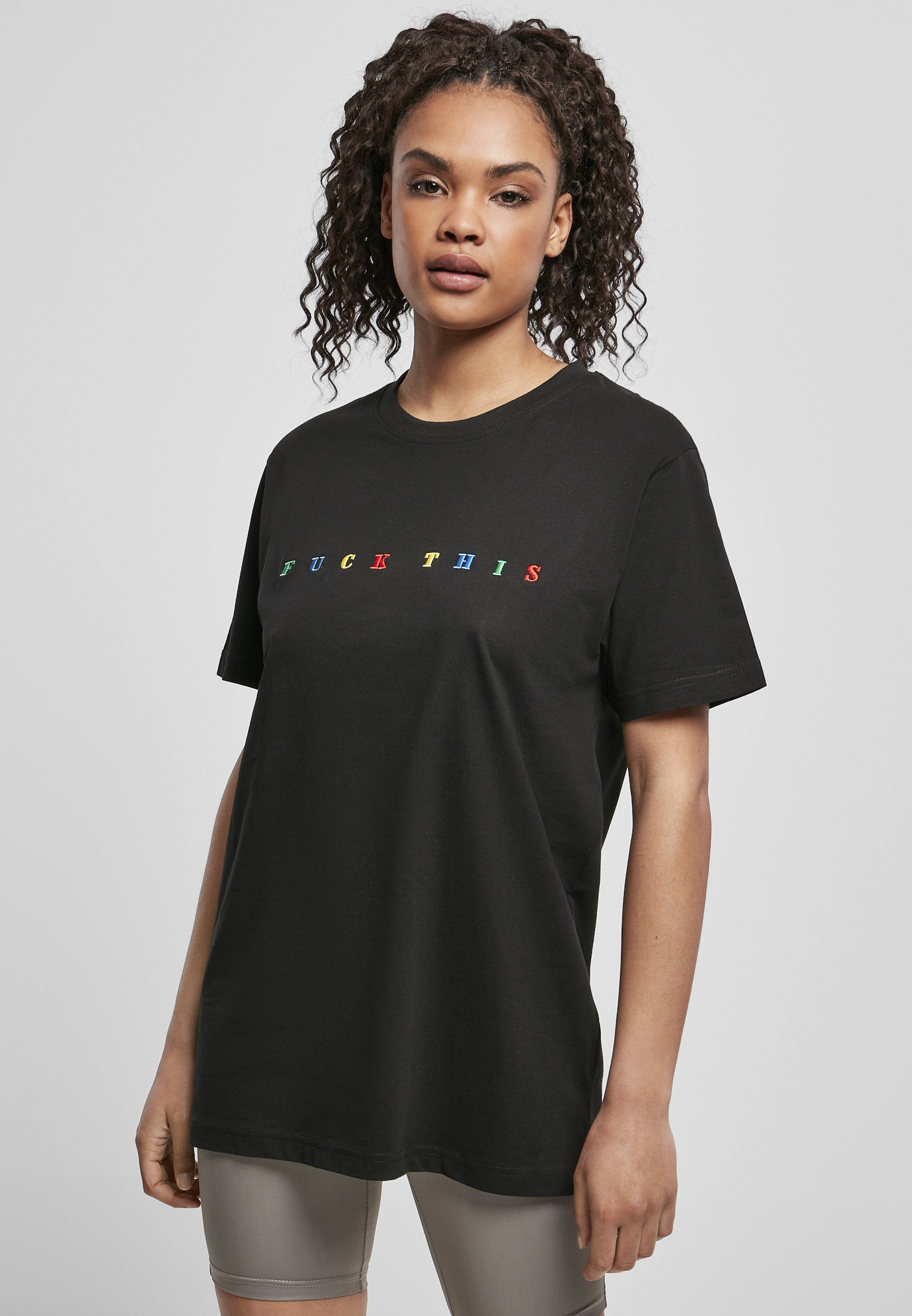 Women's T-shirt Fuck This Black