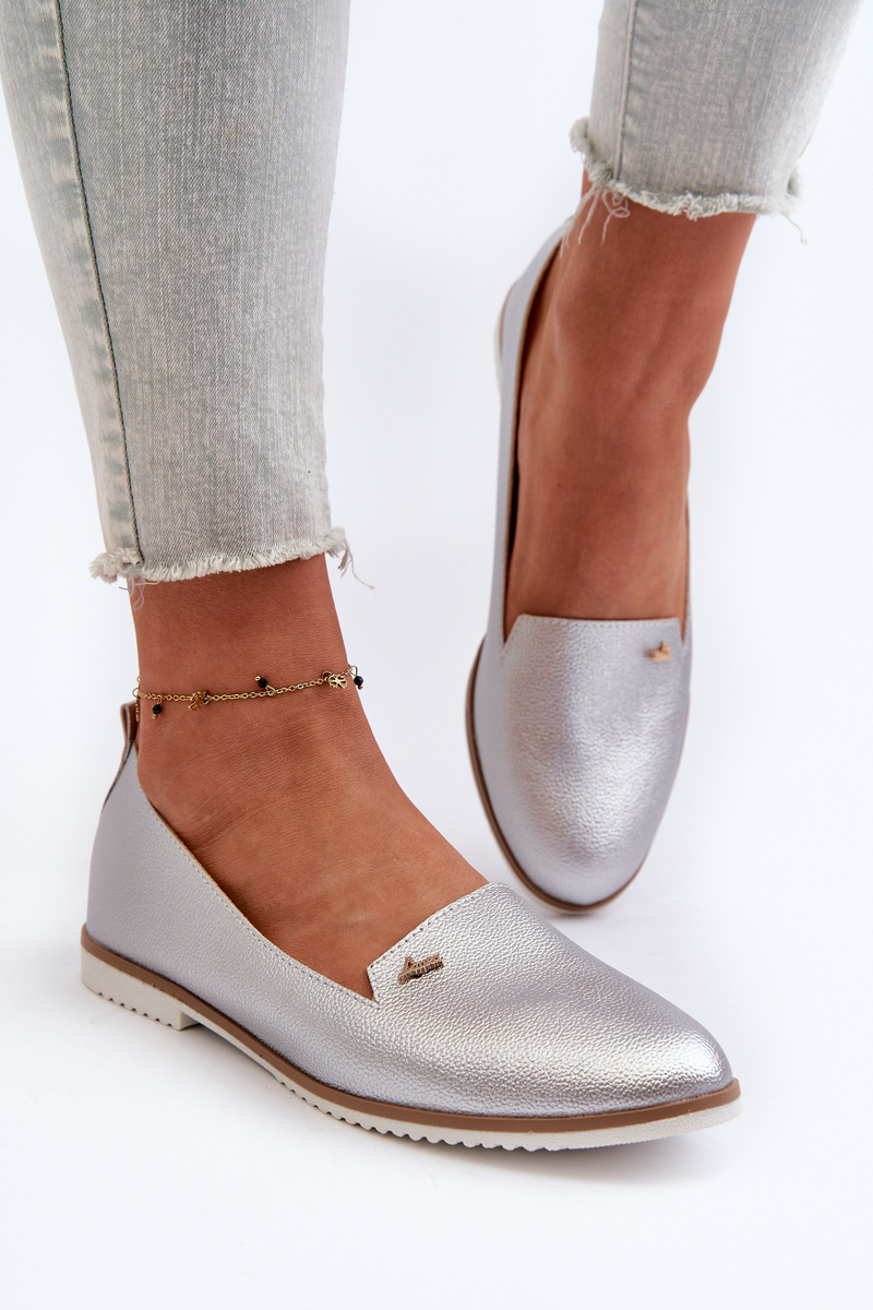 Women's flat loafers Silver Enzla