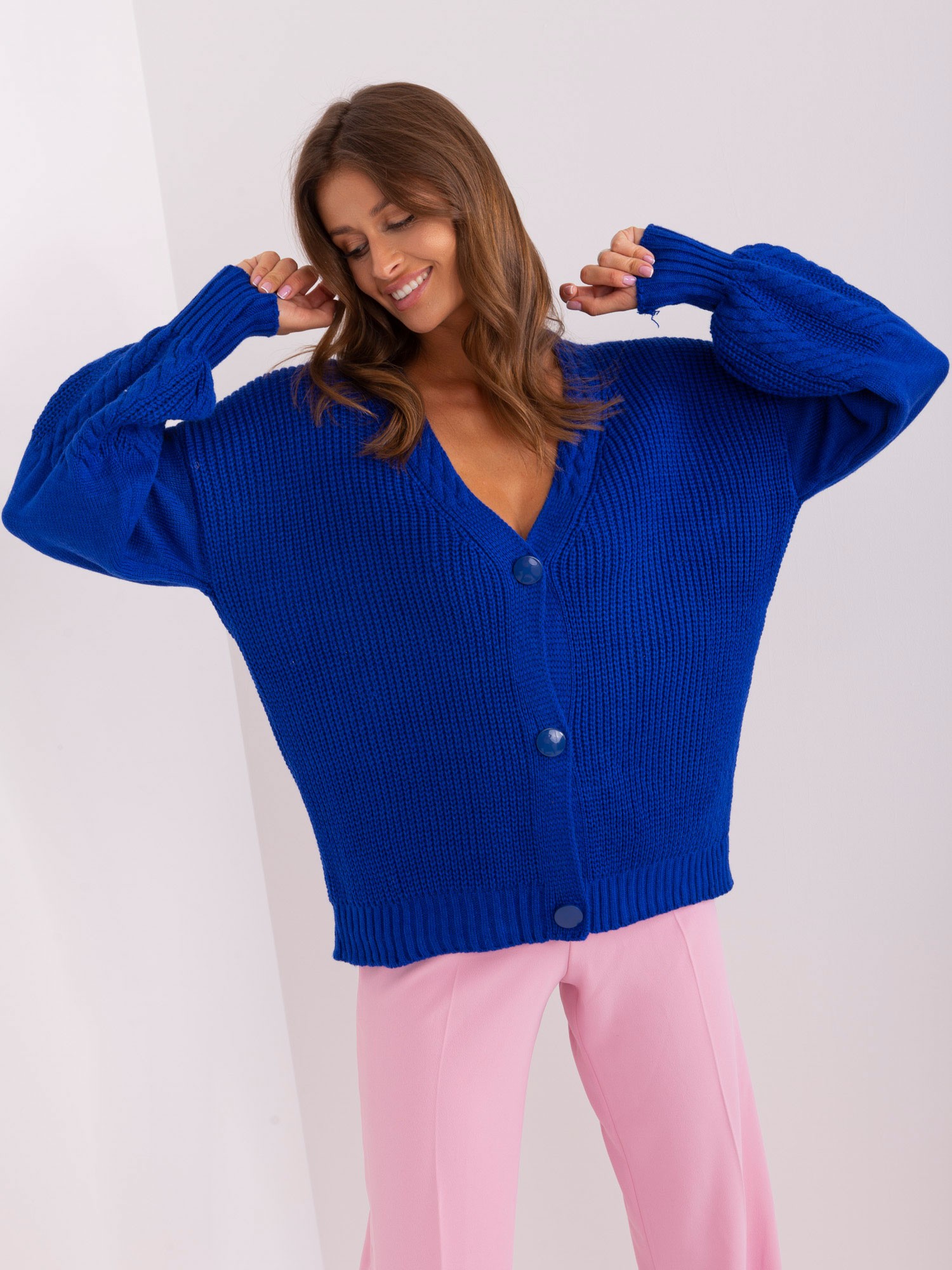 Cobalt Blue Oversized Cardigan