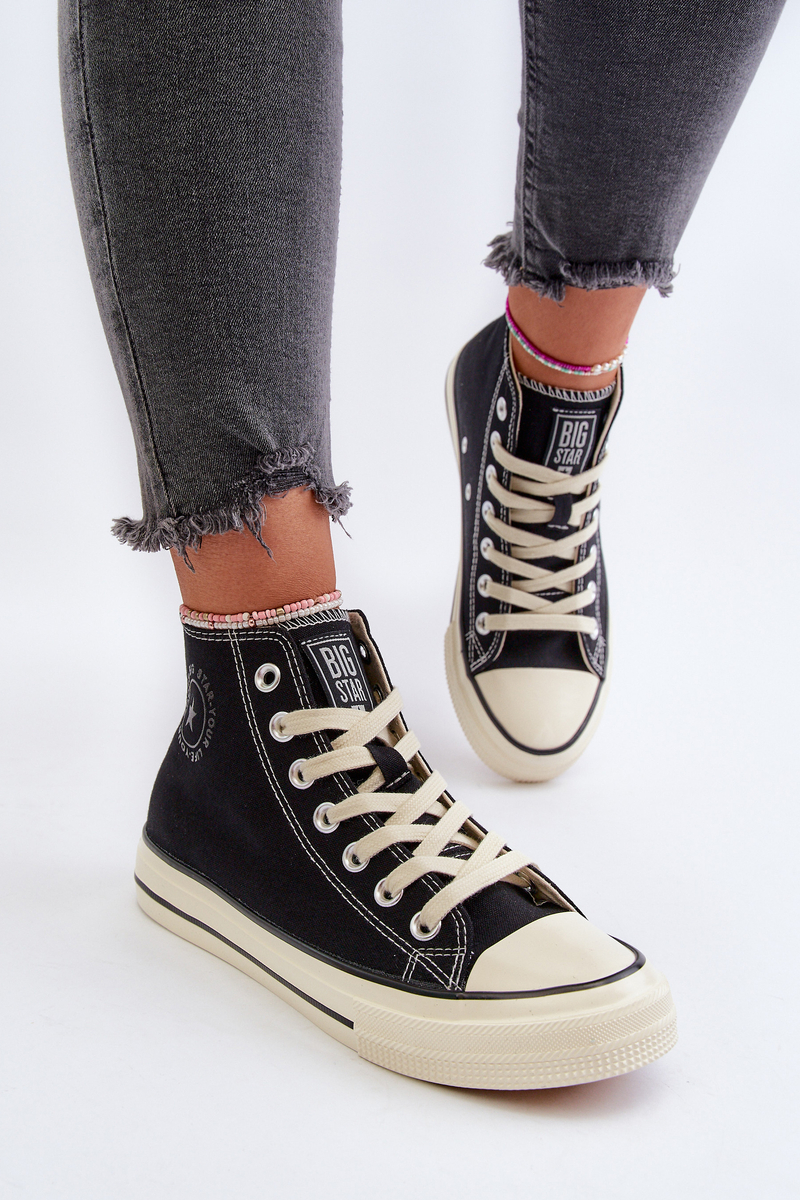 Women's High Sneakers Big Star Black