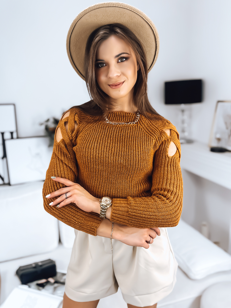Women's sweater LAYSI mustard Dstreet