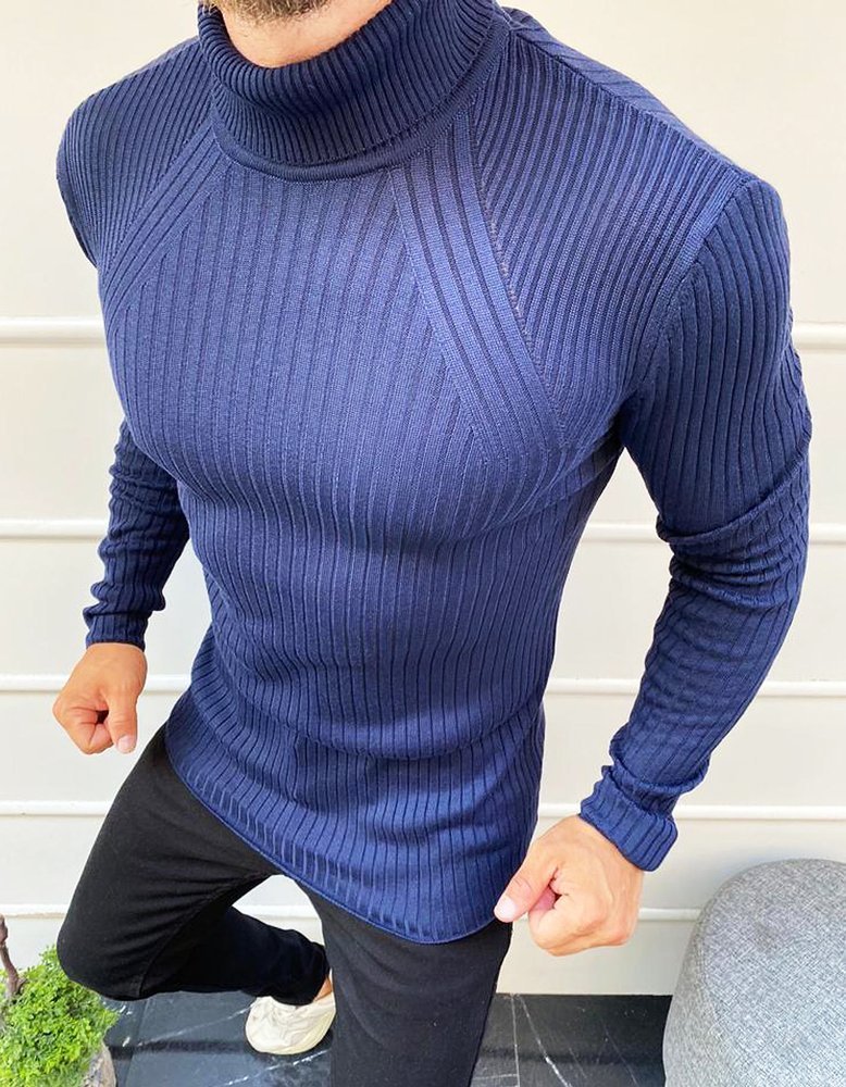 navy blue turtleneck mens