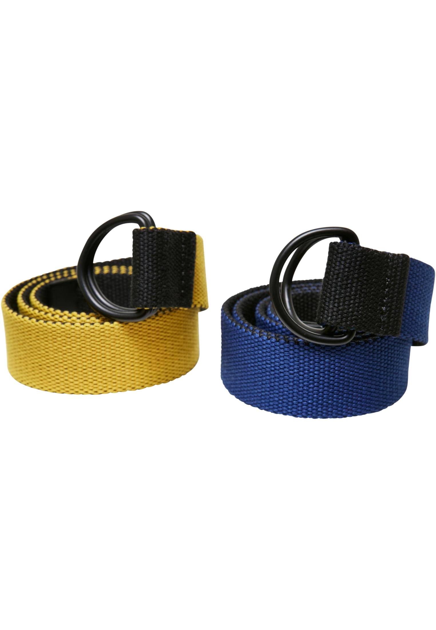 Levně Easy D-Ring Belt Kids 2-Pack černá/královská+černá/žlutá