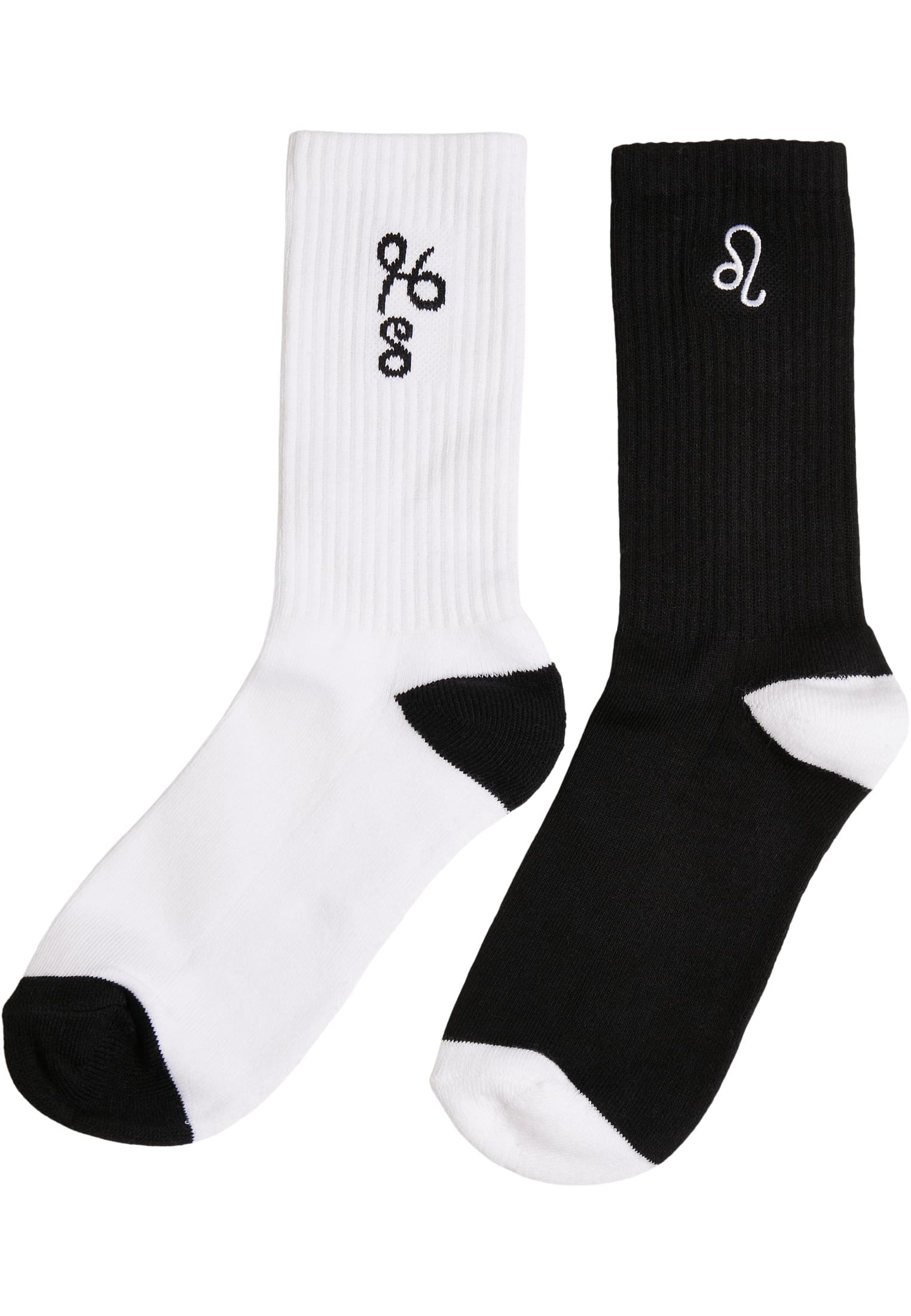 Zodiac Socks 2-Pack Black/white Leo