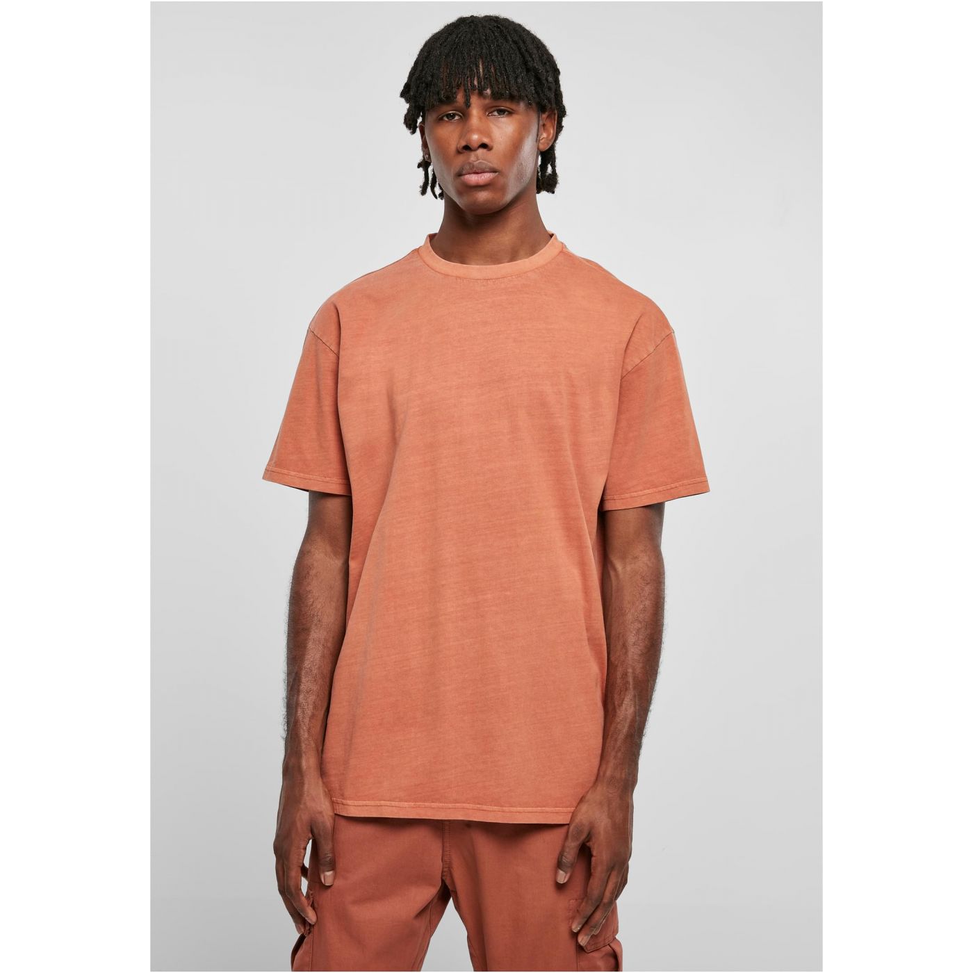 Levně Heavy Oversized Garment Dye Tee terakota