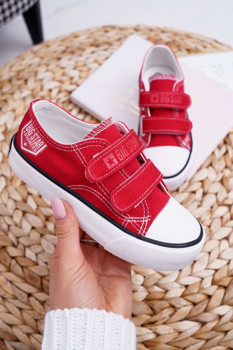 Kids Sneakers Big Star With Velcro - Red