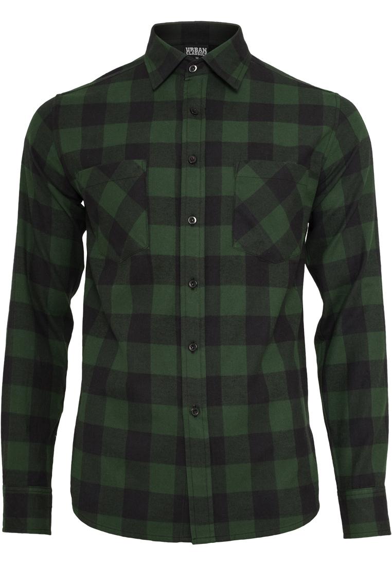Plaid Flannel Shirt Blk/forest