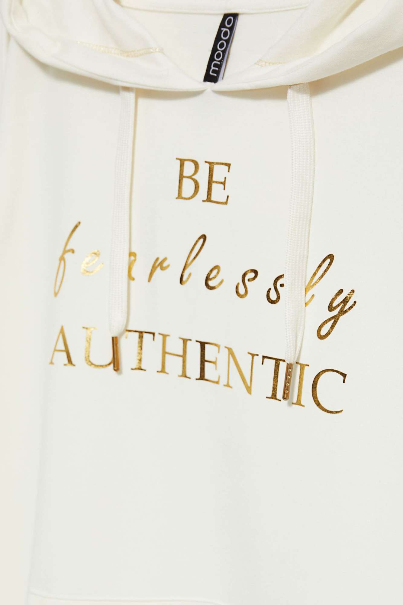 Hoodie with decorative lettering