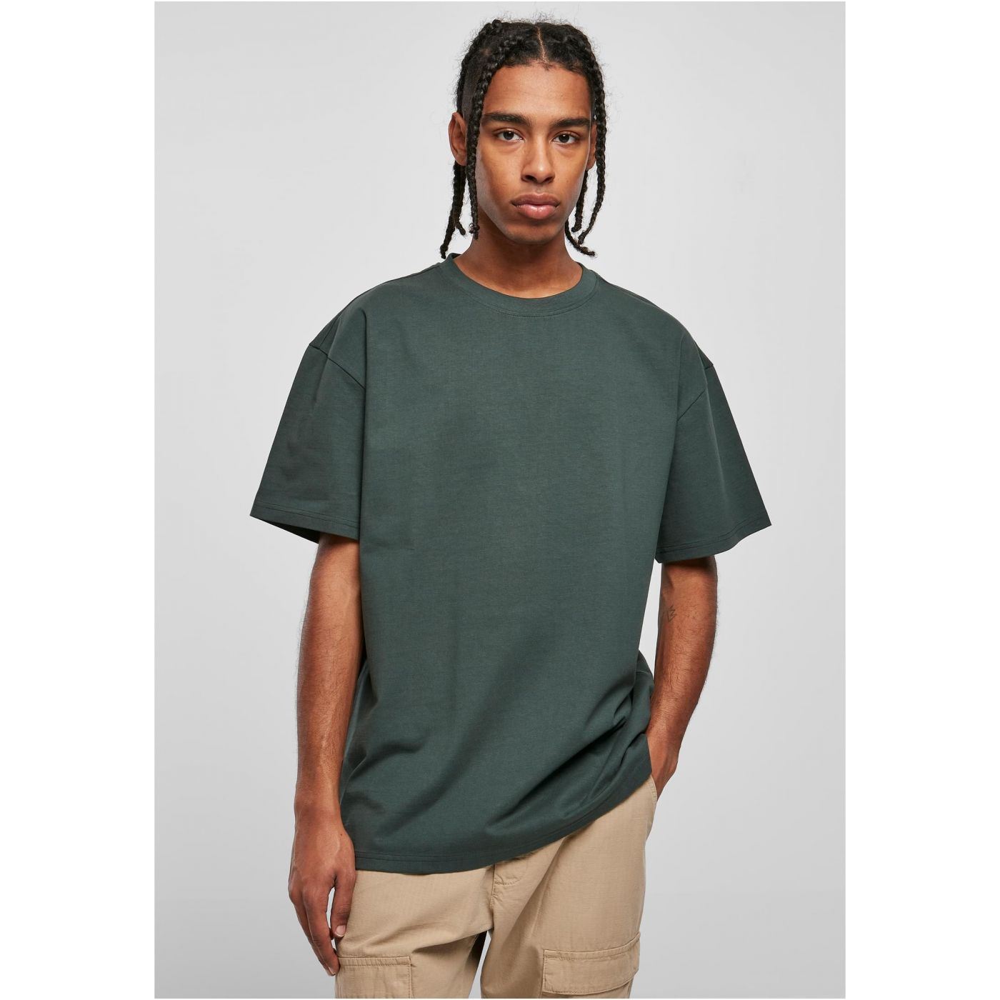 Levně Heavy Oversized Tee bottlegreen