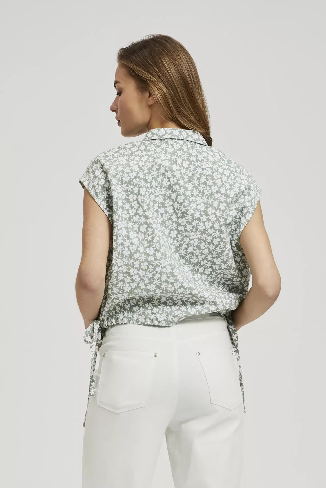 Women's patterned shirt MOODO - olive