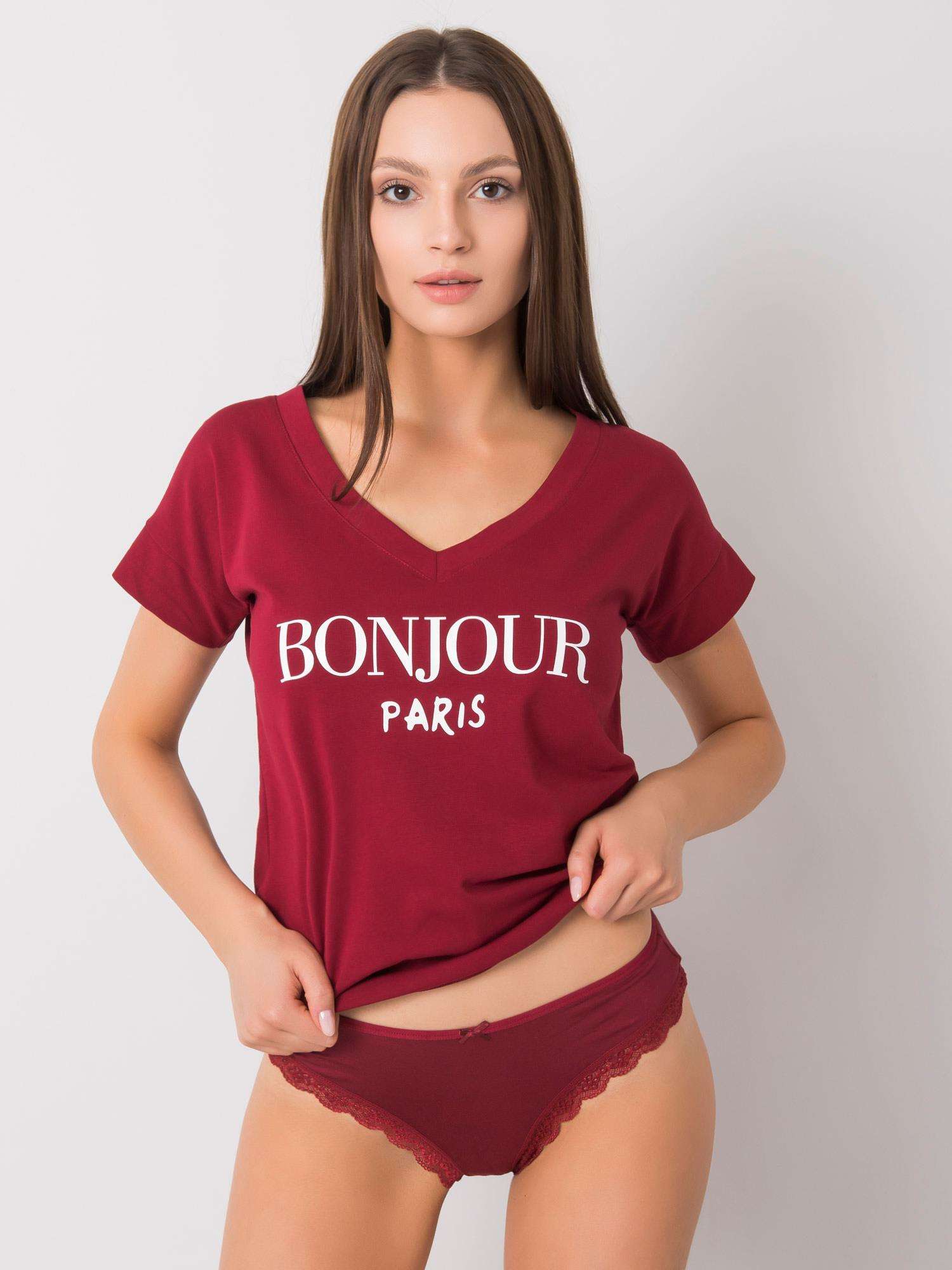 Burgundy Viscose Panties