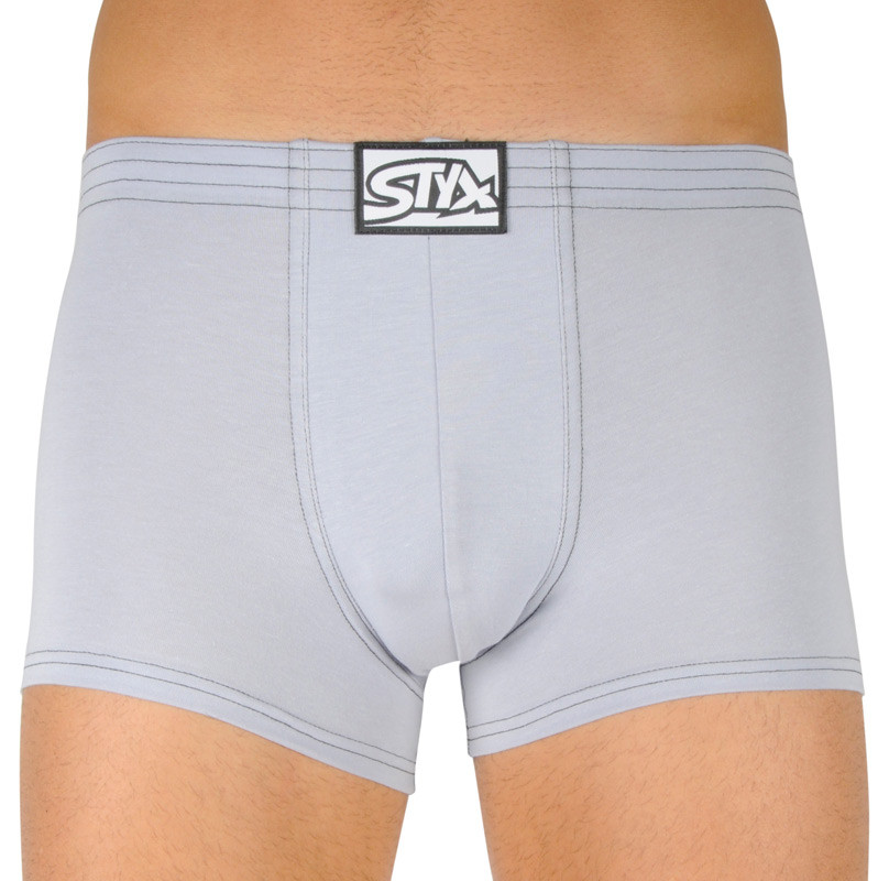 Pánské boxerky Styx klasická guma světle šedá