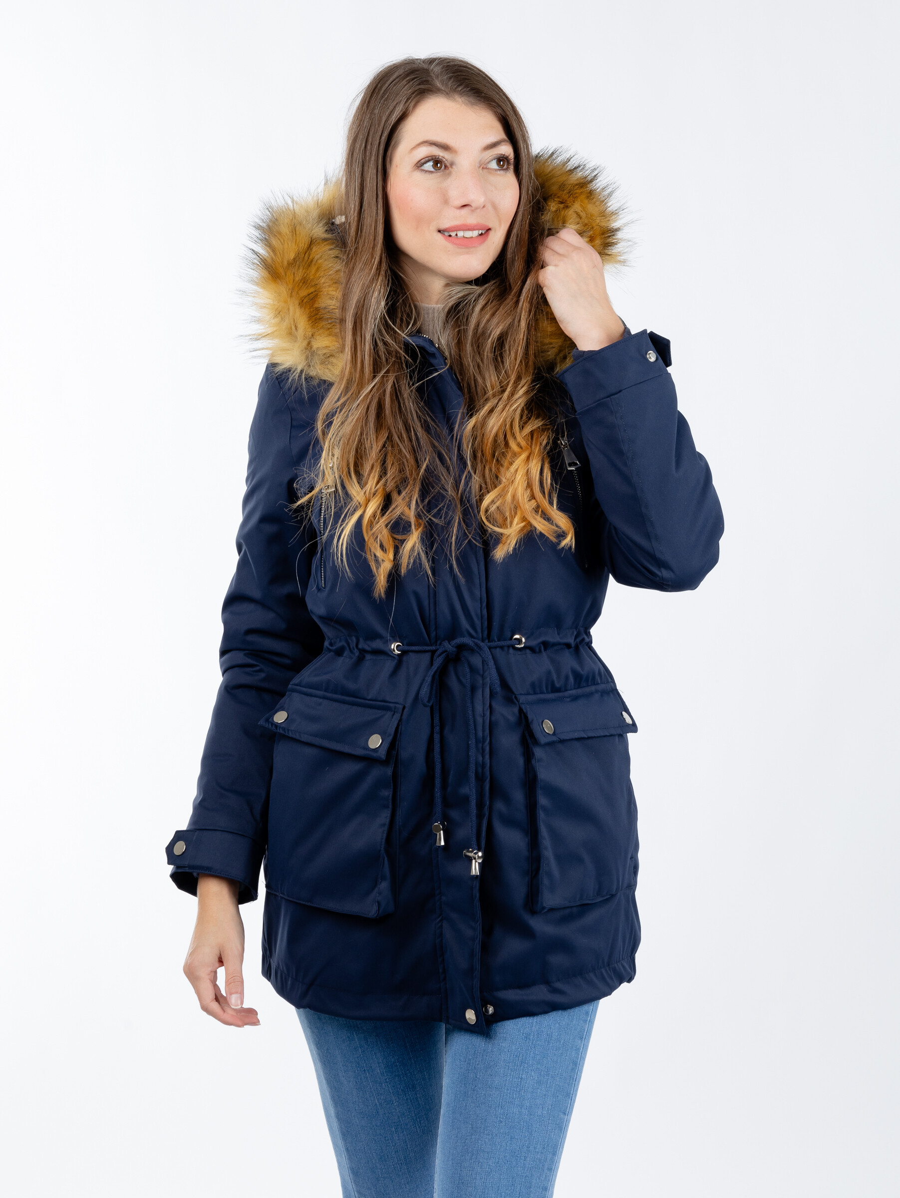 Women's parka GLANO - dark blue