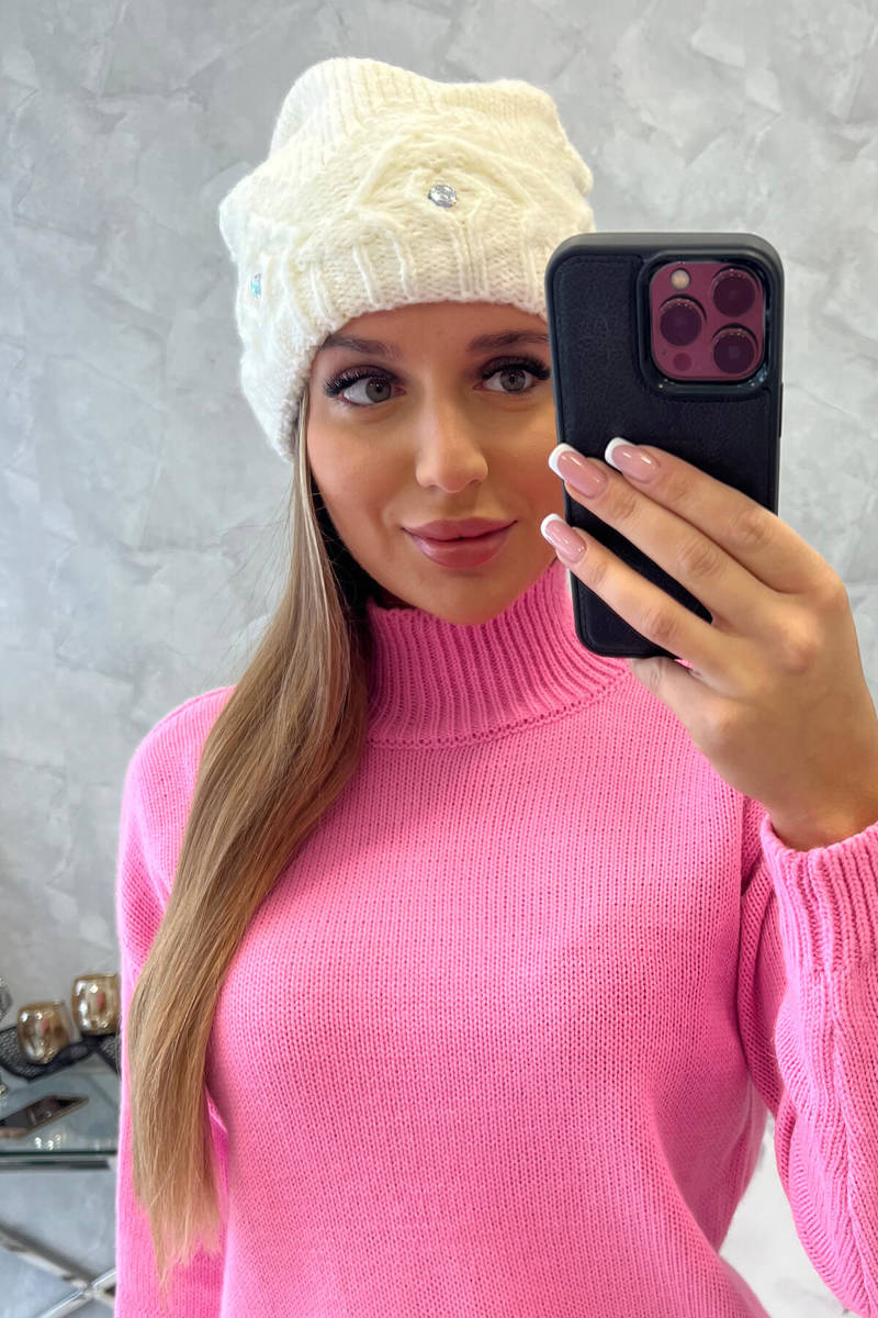 Women's beanie Ramona K383 ecru