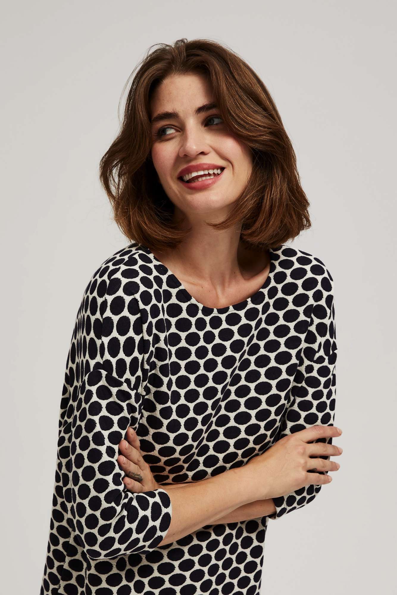 Blouse with a geometric pattern