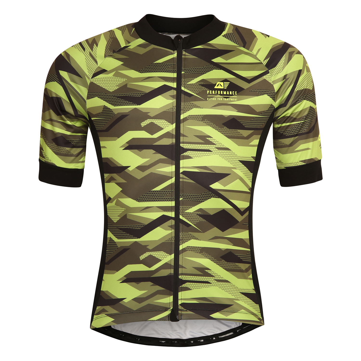 Men's Cycling Jersey ALPINE PRO BERESS Lime Green Variant PA