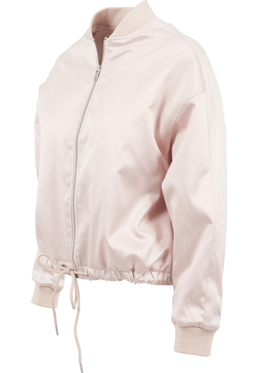 Doamnelor Satin Kimono Blouson roz deschis