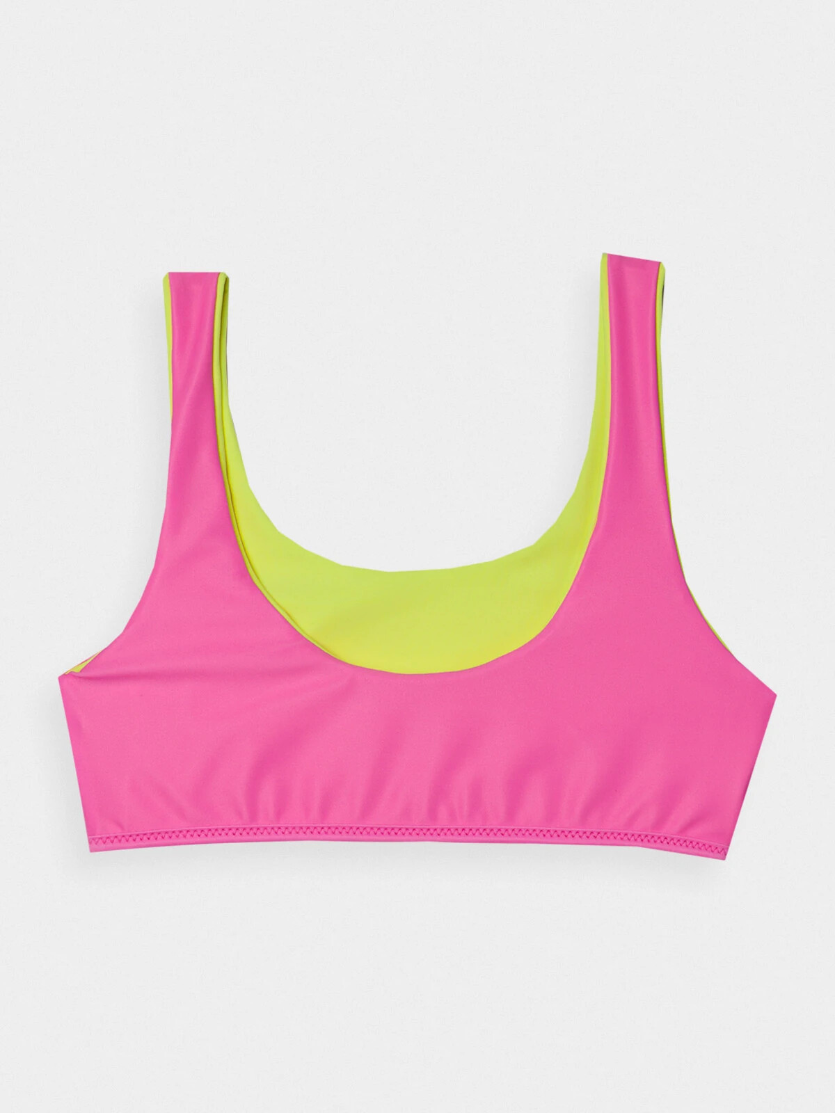 Girls' 2-piece swimsuit 4F - green/pink