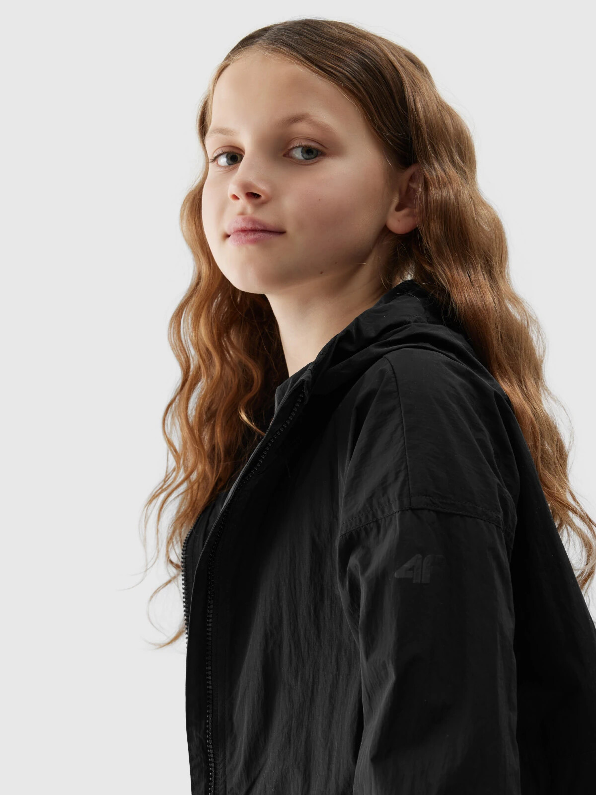 Girls' transitional jacket 4F - black