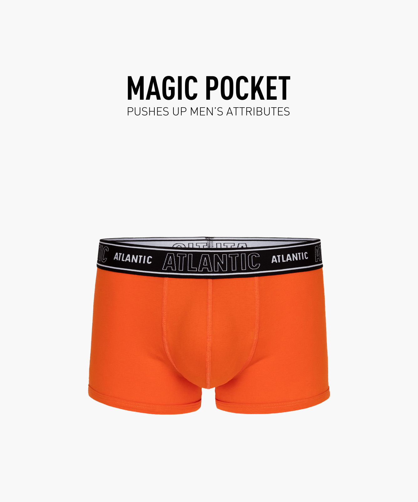 Levně Pánské boxerky ATLANTIC Magic Pocket - oranžové