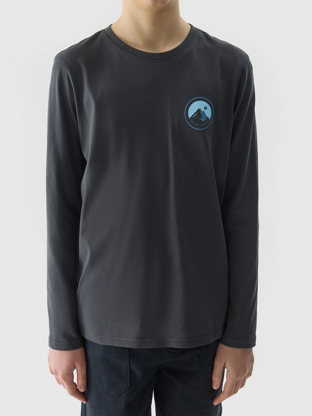 Boys' Long Sleeve T-Shirt 4F - Graphite