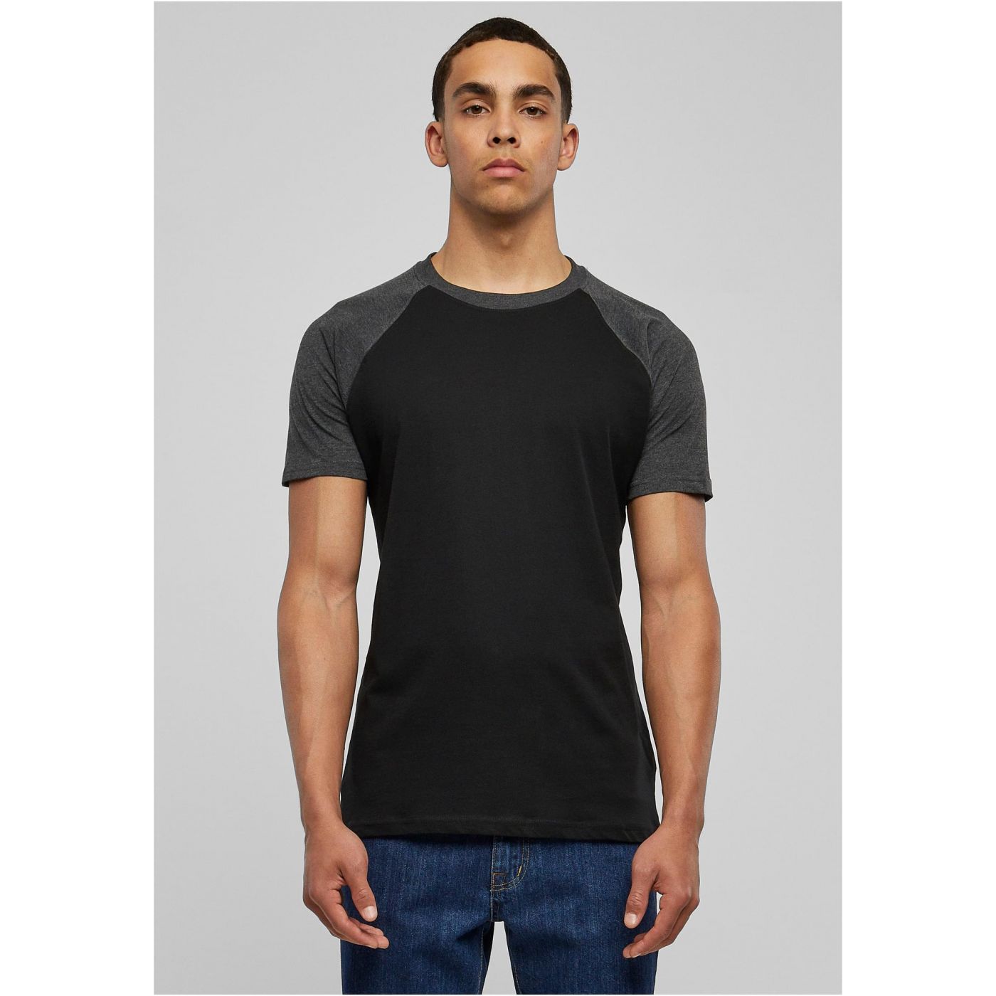 Raglan Contrasting T-shirt Blk/cha