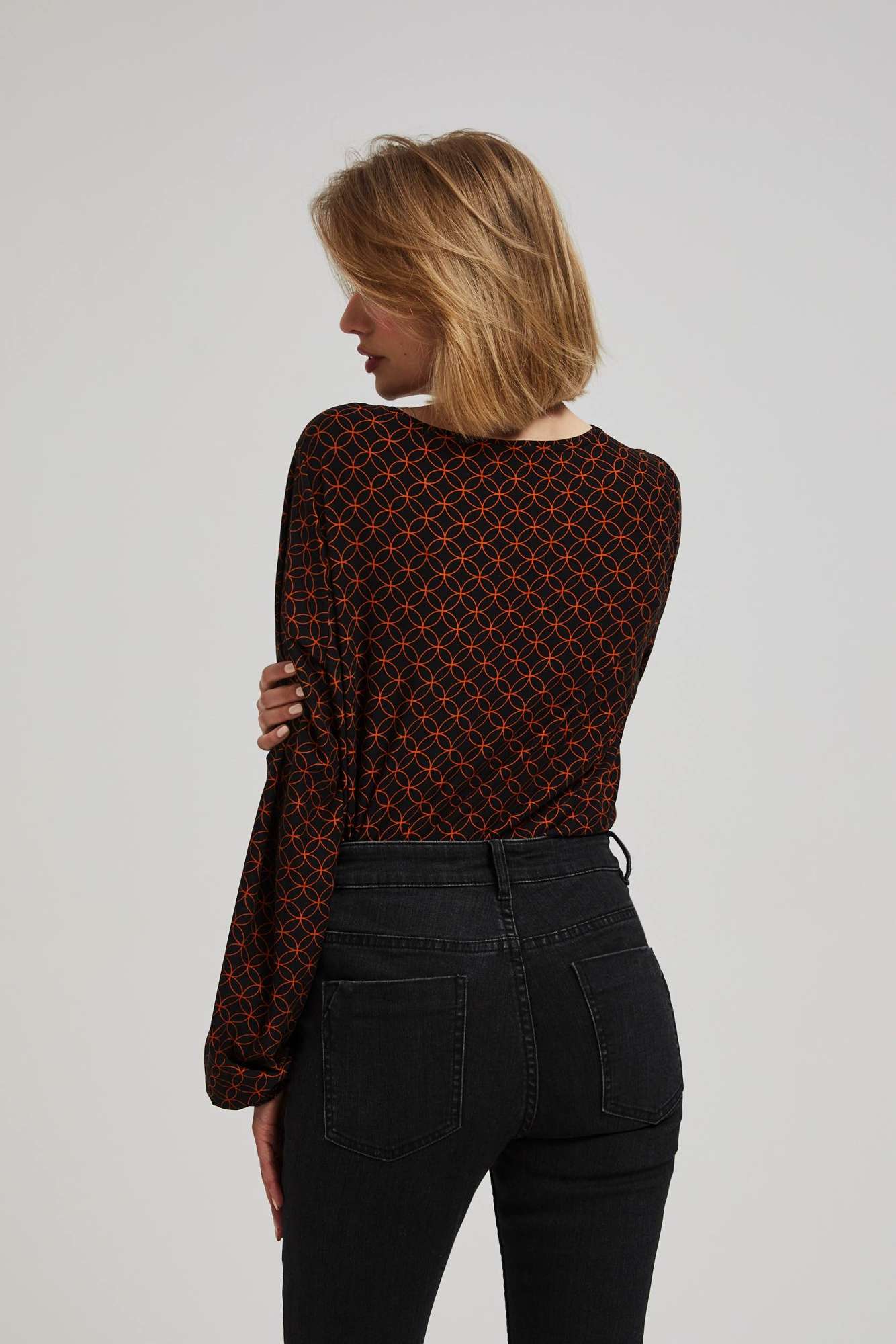 Blouse with a geometric pattern