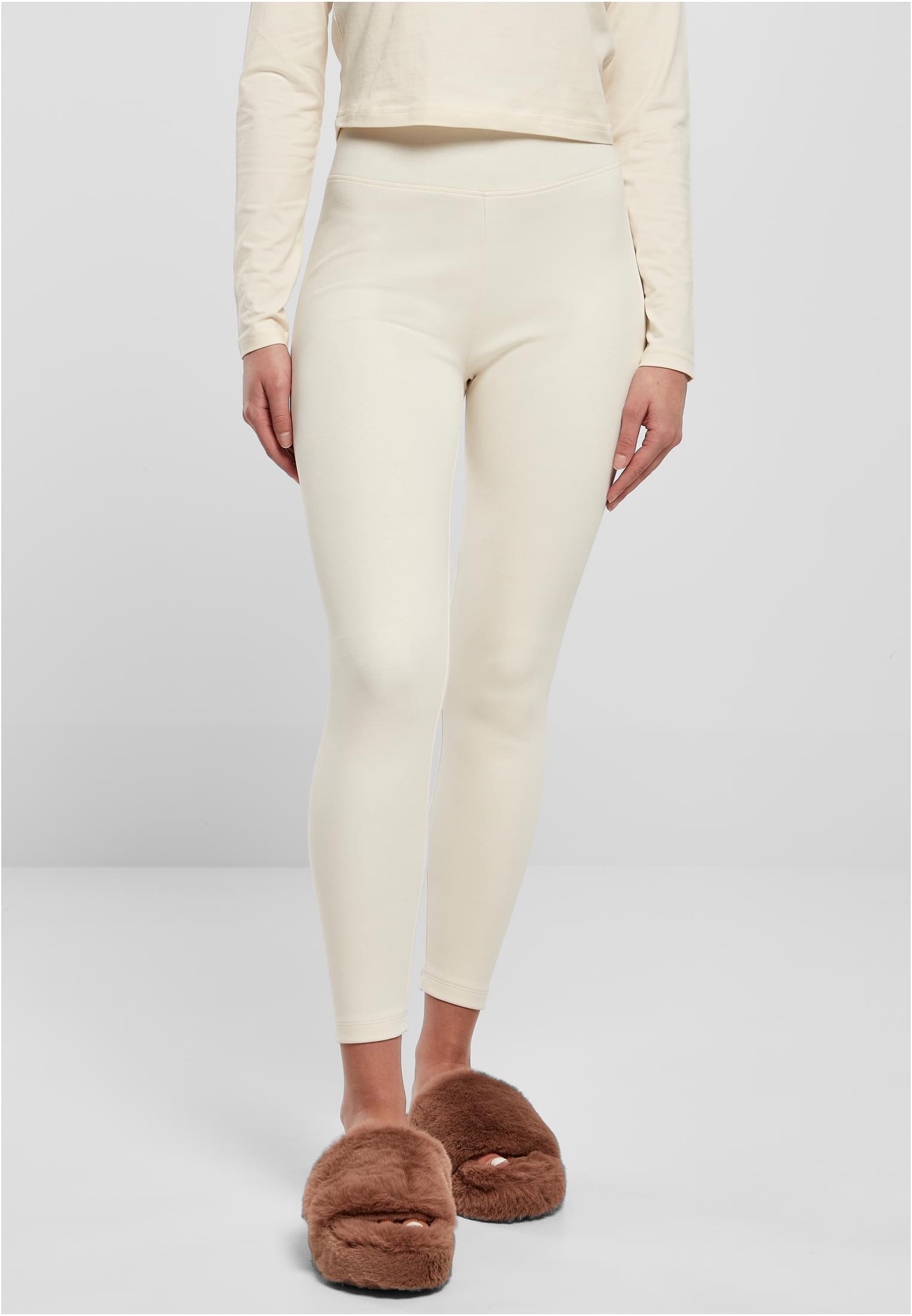 Women's High-Waisted Jersey Leggings Whitesand