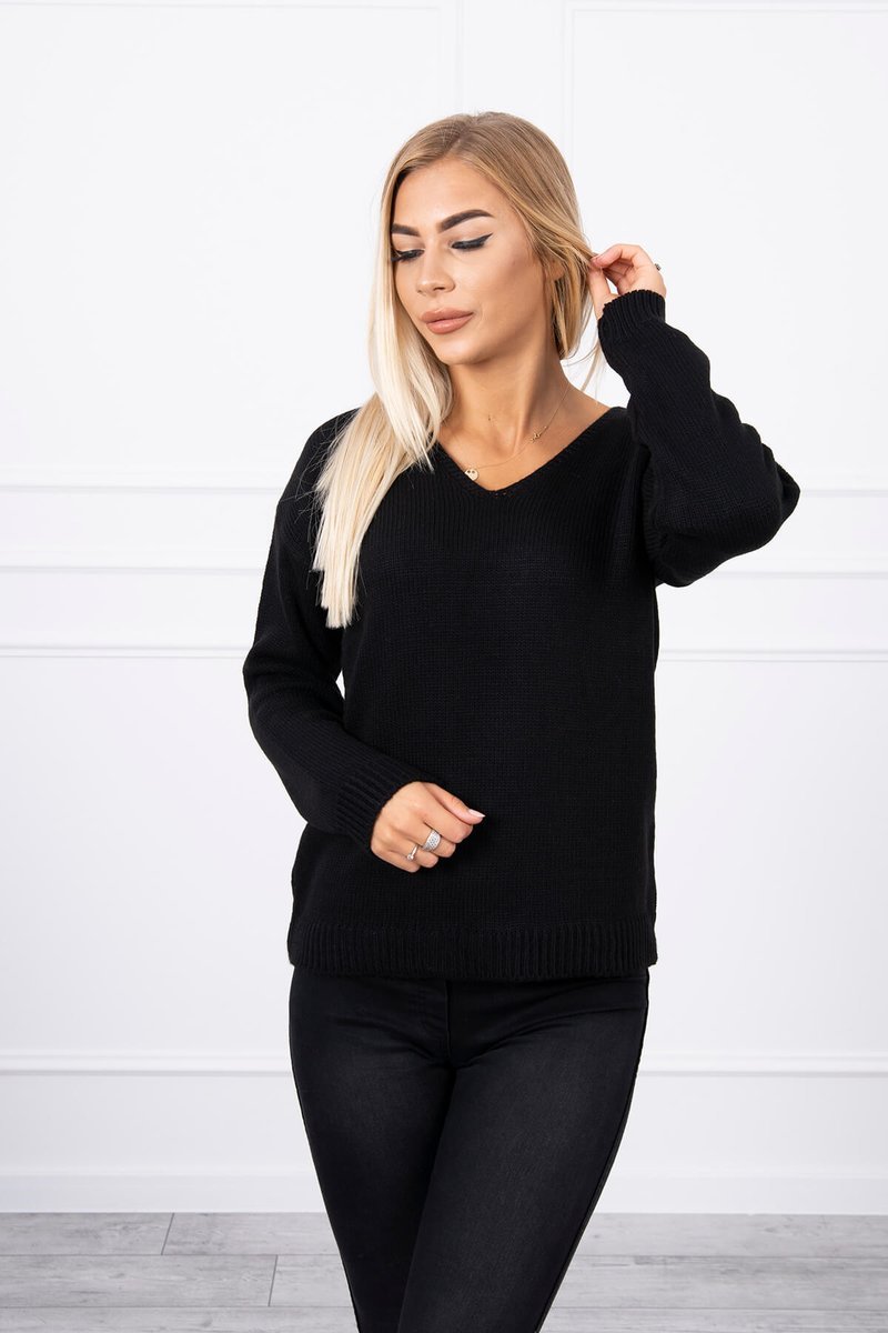 Black V-neck Sweater