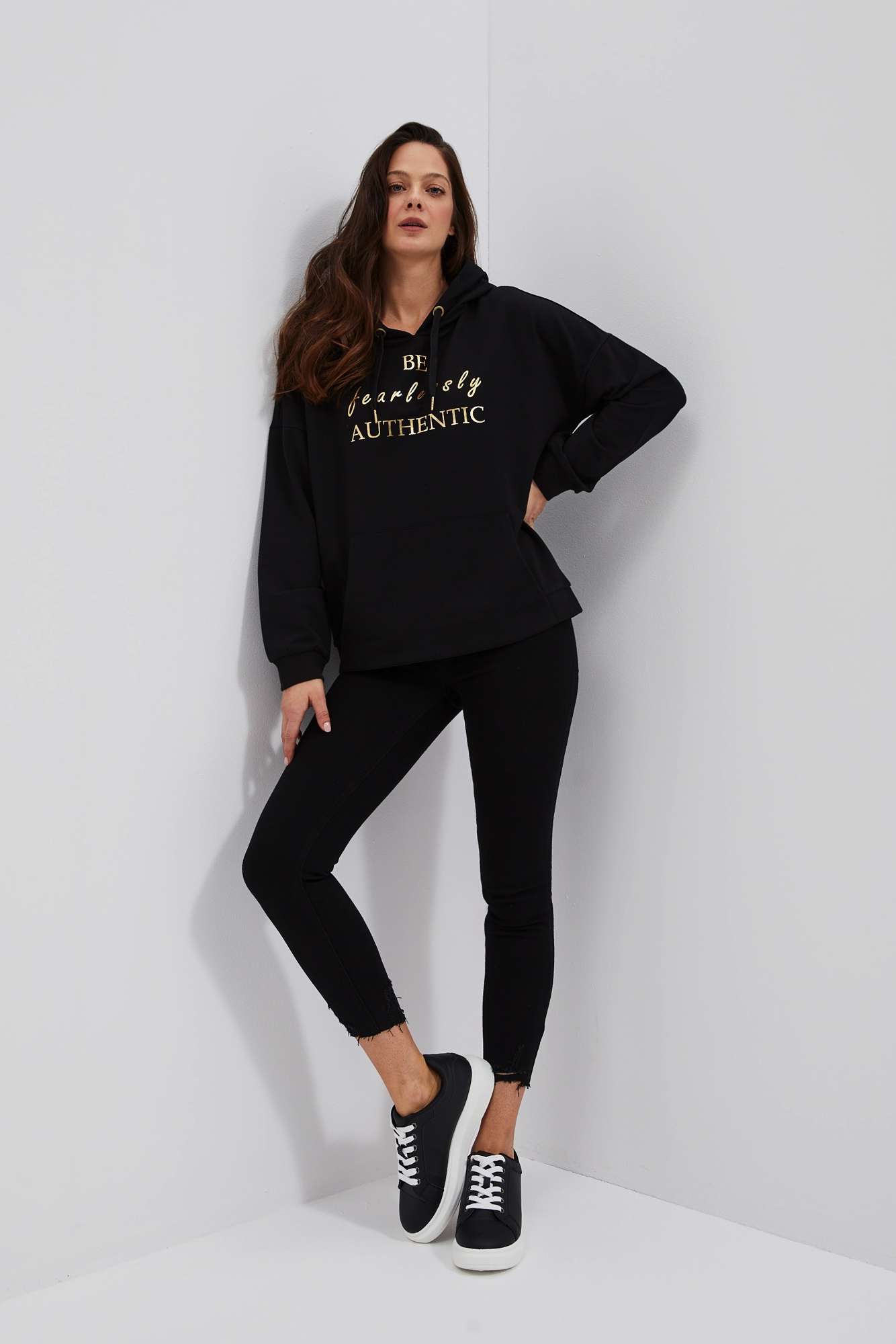 Marisse Women's Sweatshirt L-Bl-4008 Black