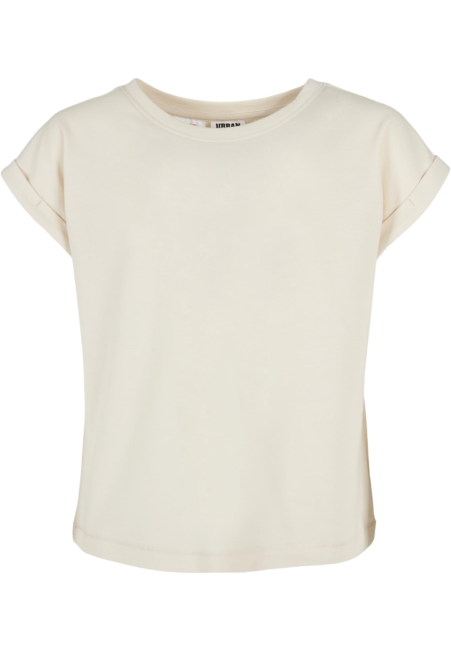 Girls' Organic T-Shirt with Extended Shoulder Whitesand