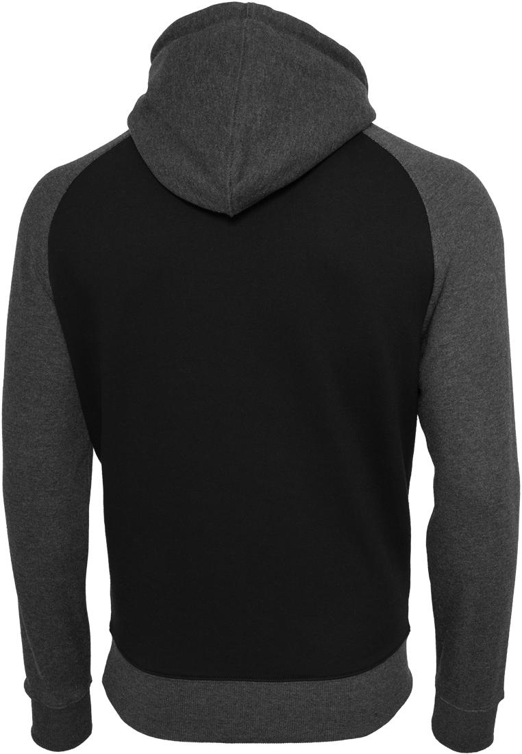 Raglan Contrasting Hoodie Blk/cha